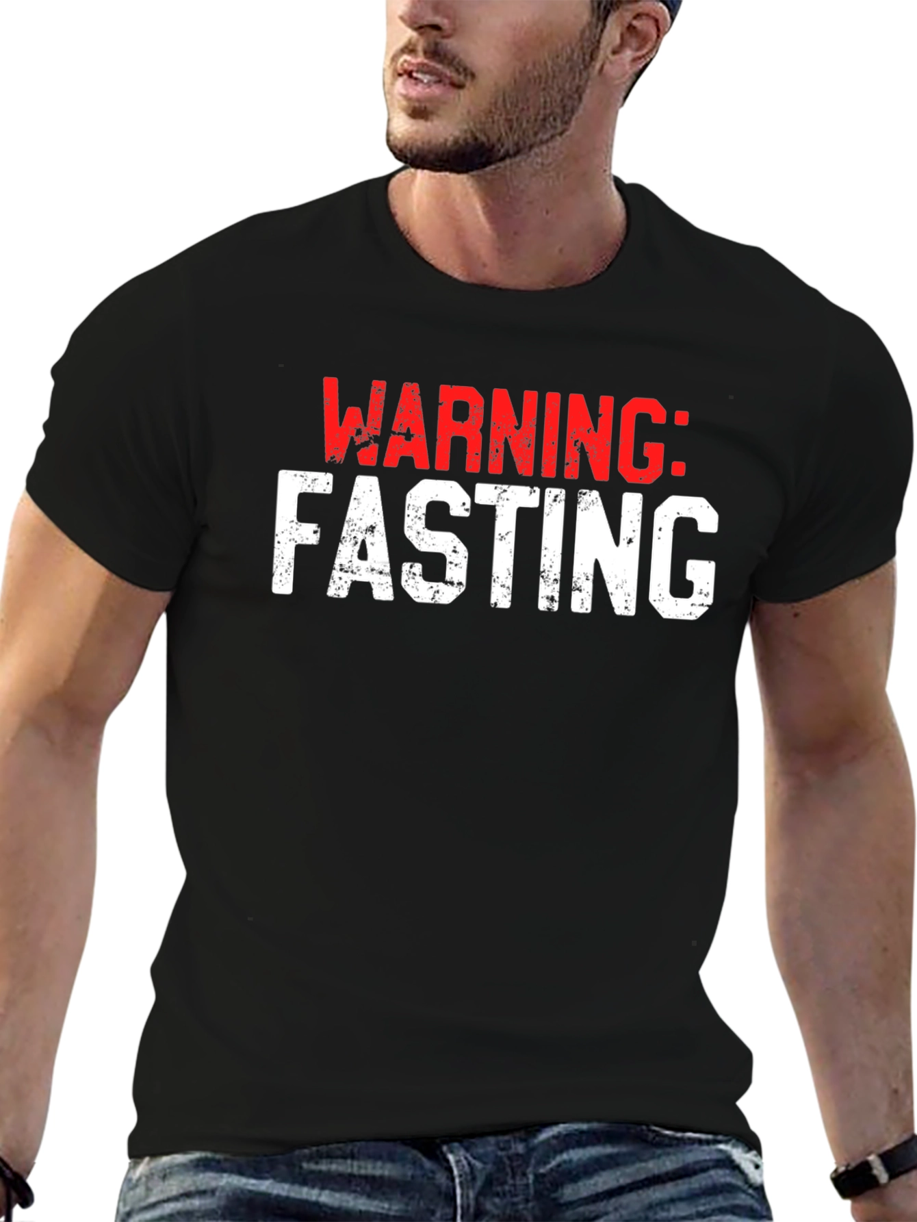 Warning: Fasting Black T-Shirt