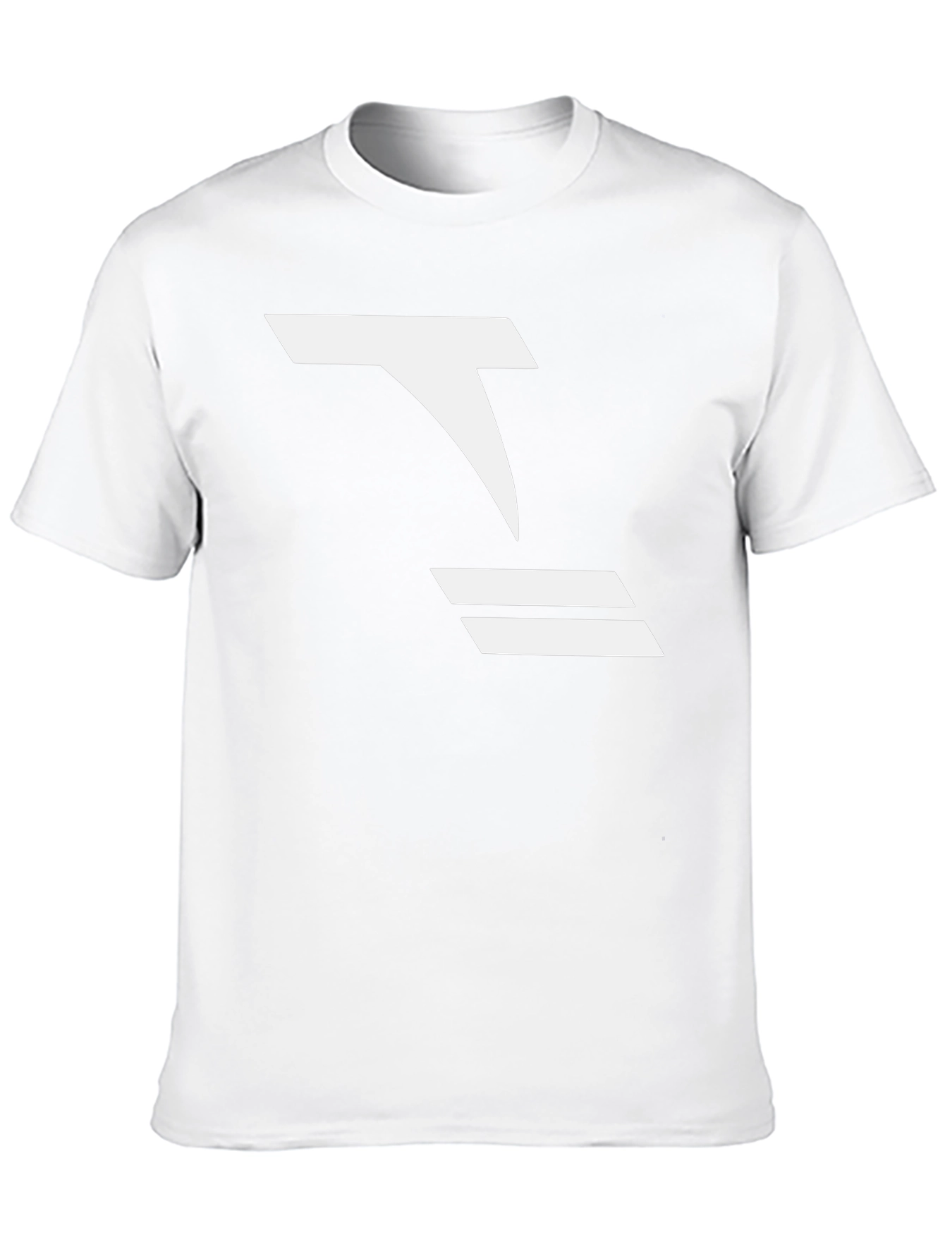 Modern Black T-Shirt with Abstract White Graphic