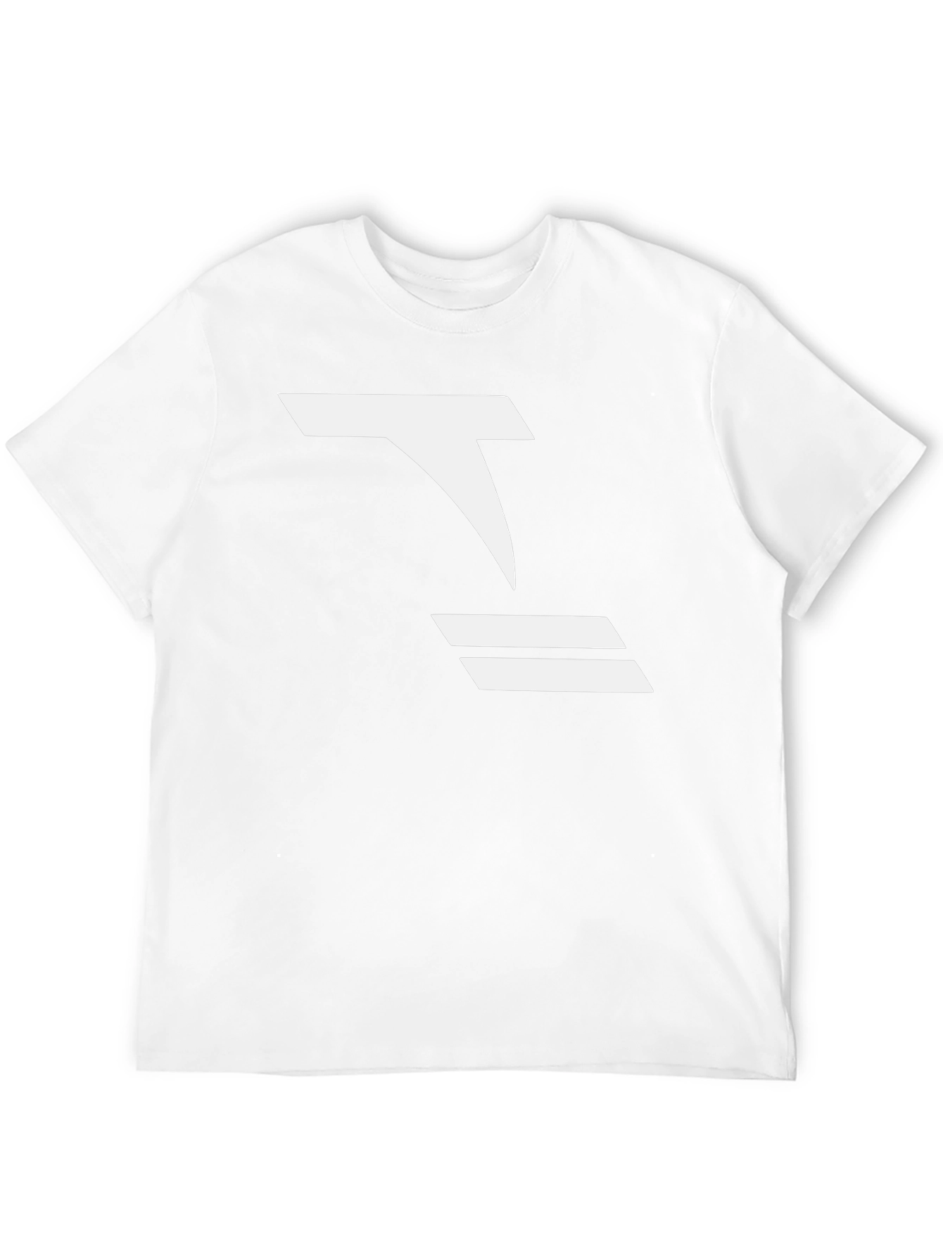 Modern Black T-Shirt with Abstract White Graphic