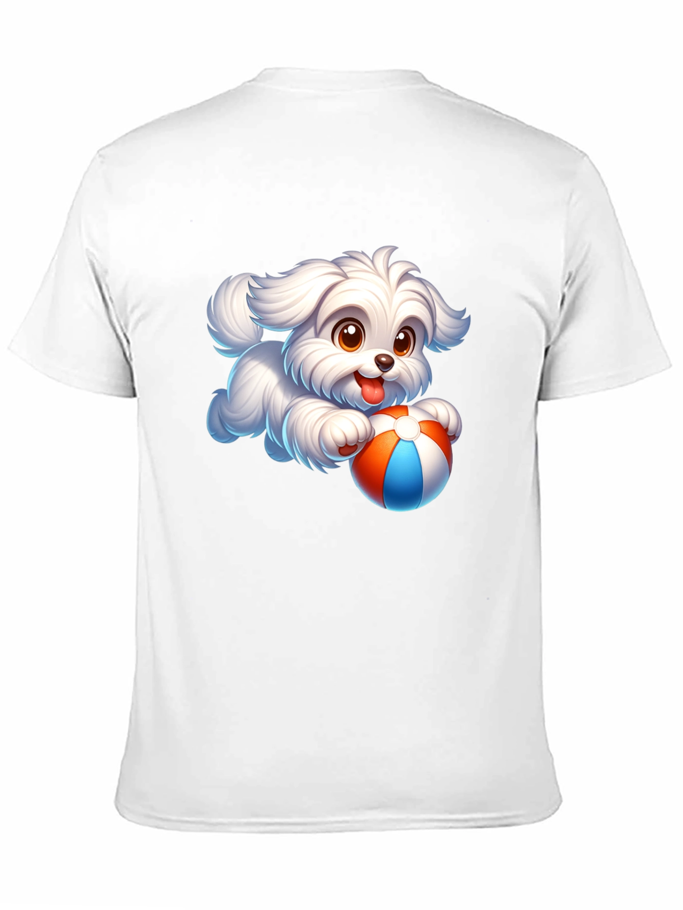 Dog Cartoon Graphic Tee - Black Cotton Blend T-Shirt