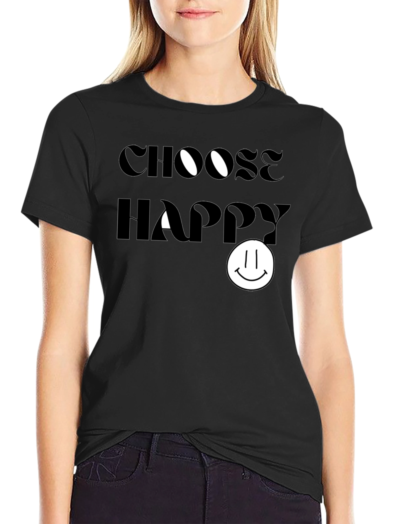 Choose Happy Graphic Tee - Soft Cotton Comfort