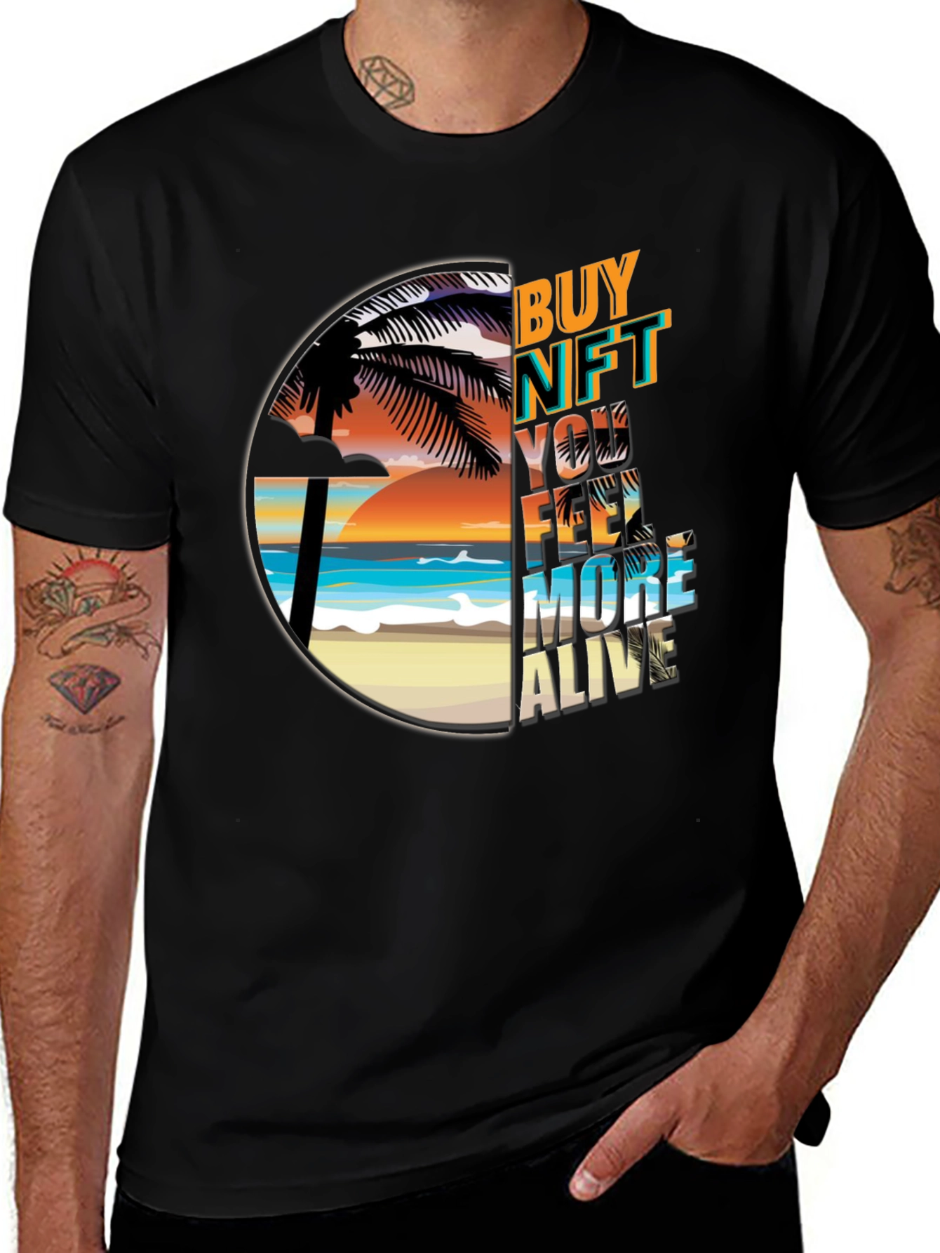 Buy NFT Feel More Alive Graphic Tee