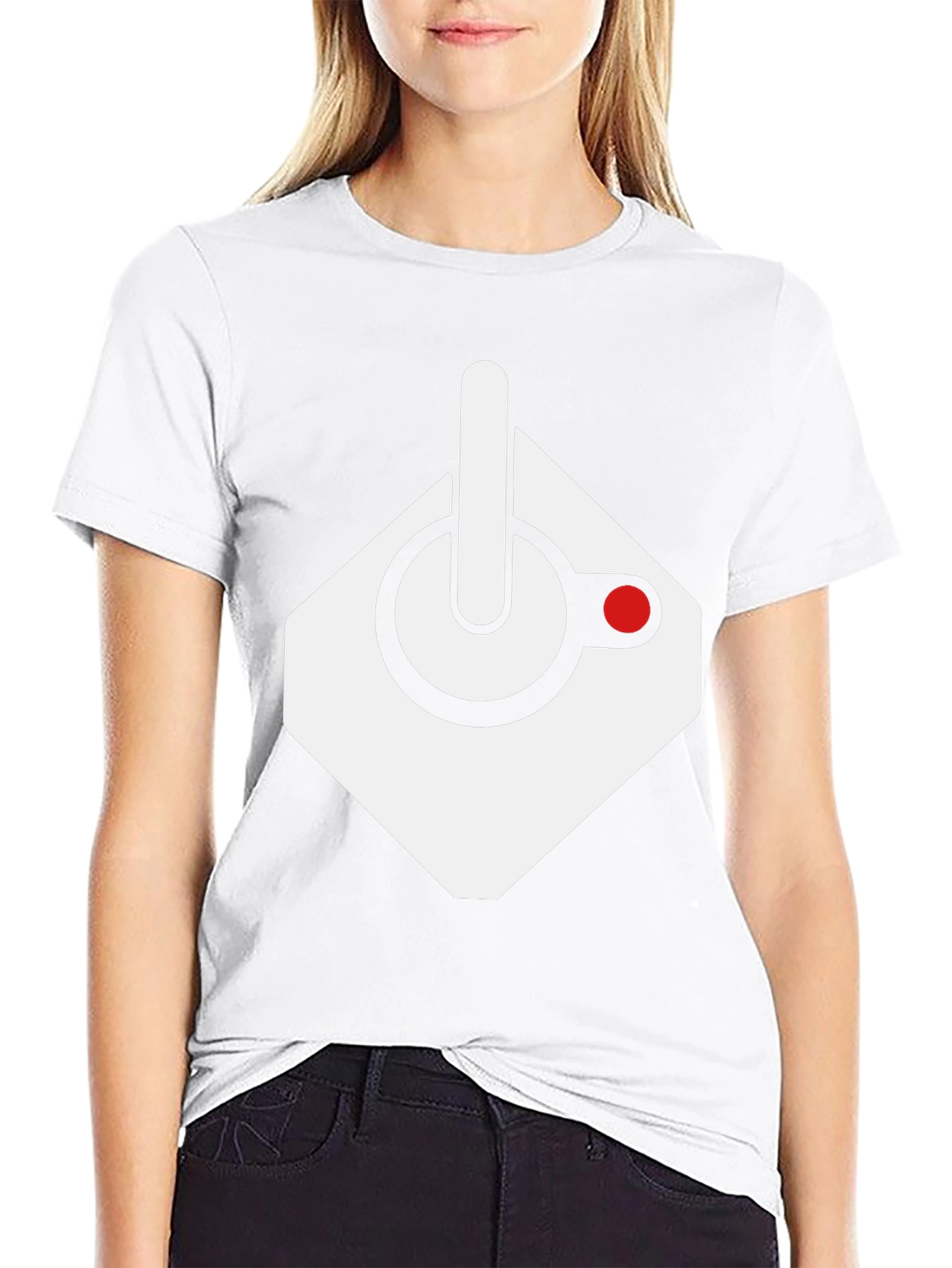 Retro Gaming Console Joystick Graphic Tee - Black