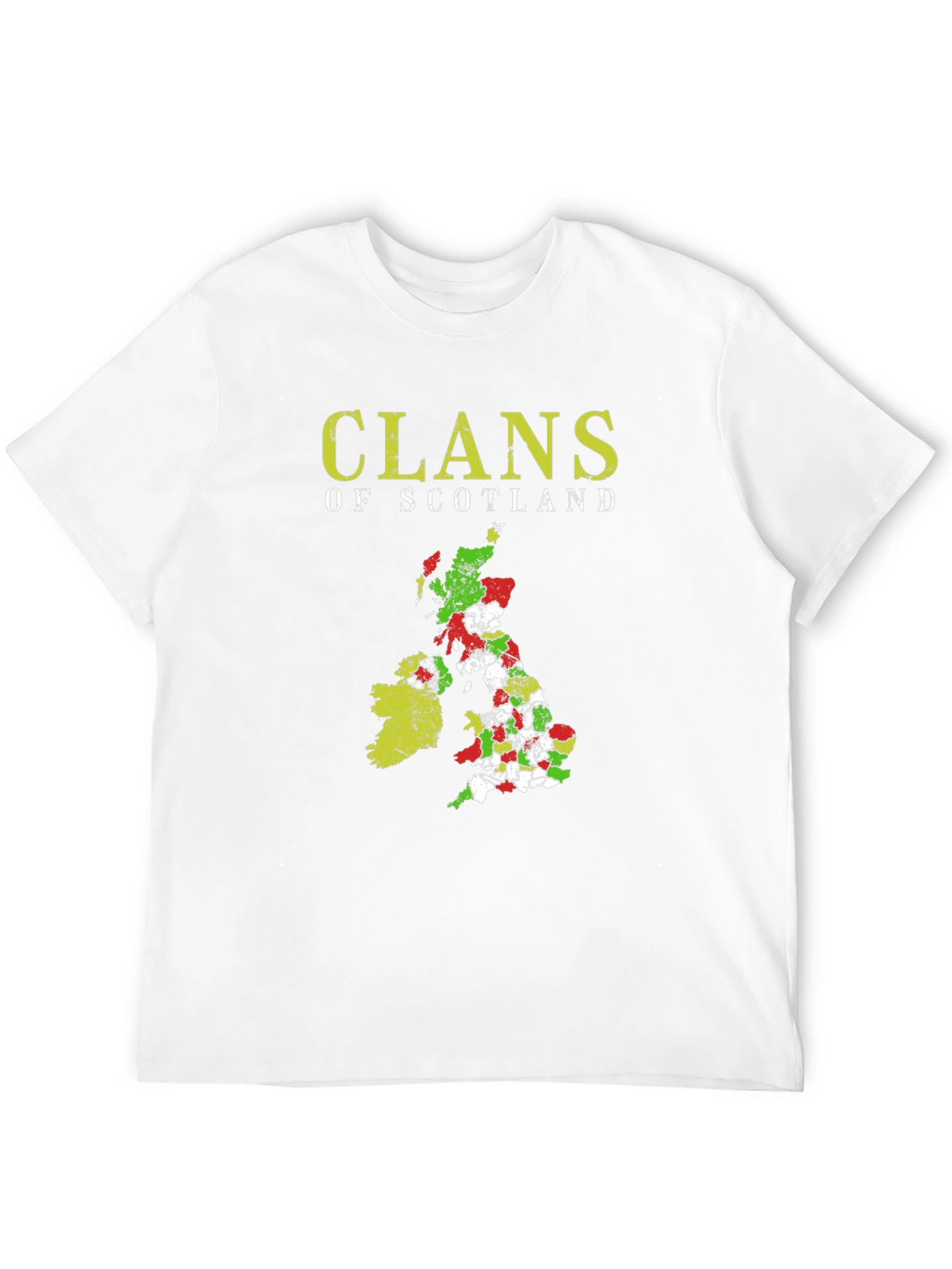 Clans of Scotland T-Shirt Black Cotton