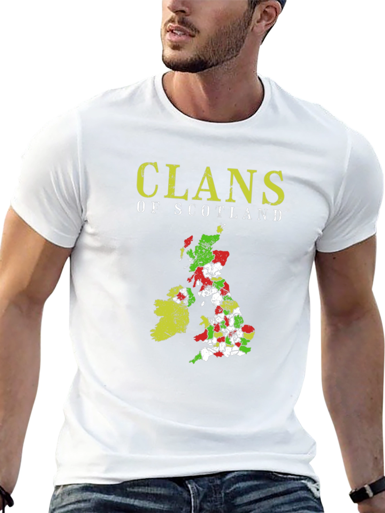 Clans of Scotland T-Shirt Black Cotton