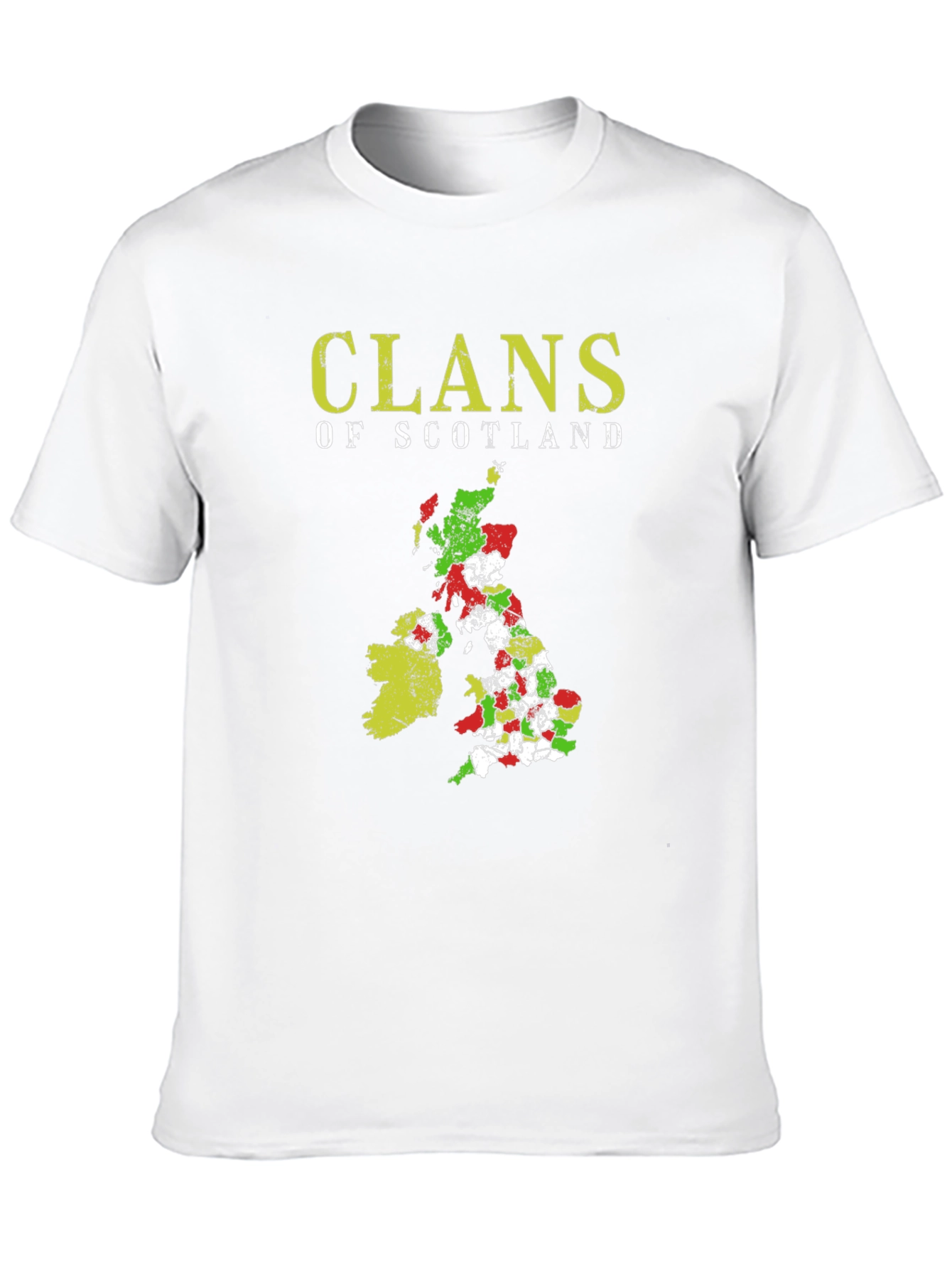Clans of Scotland T-Shirt Black Cotton