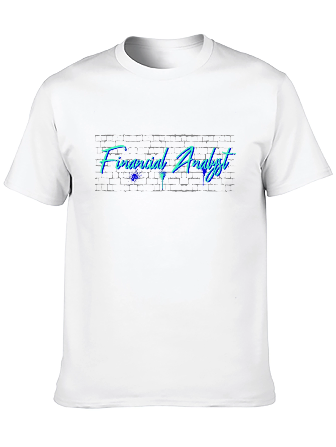 Financial Analyst Graphic Tee - Black Crew Neck