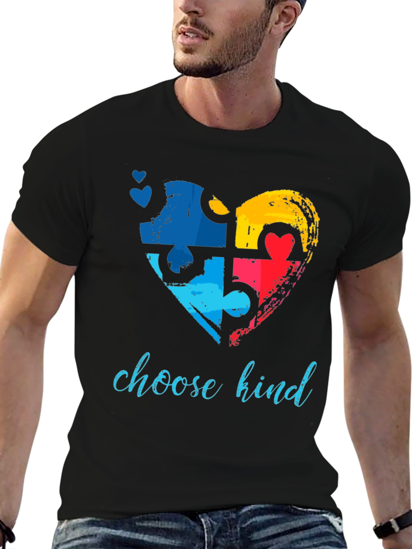 Choose Kind Autism Awareness Puzzle Heart T-Shirt