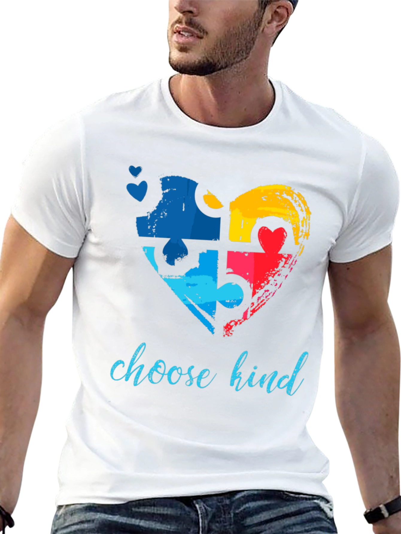 Choose Kind Autism Awareness Puzzle Heart T-Shirt