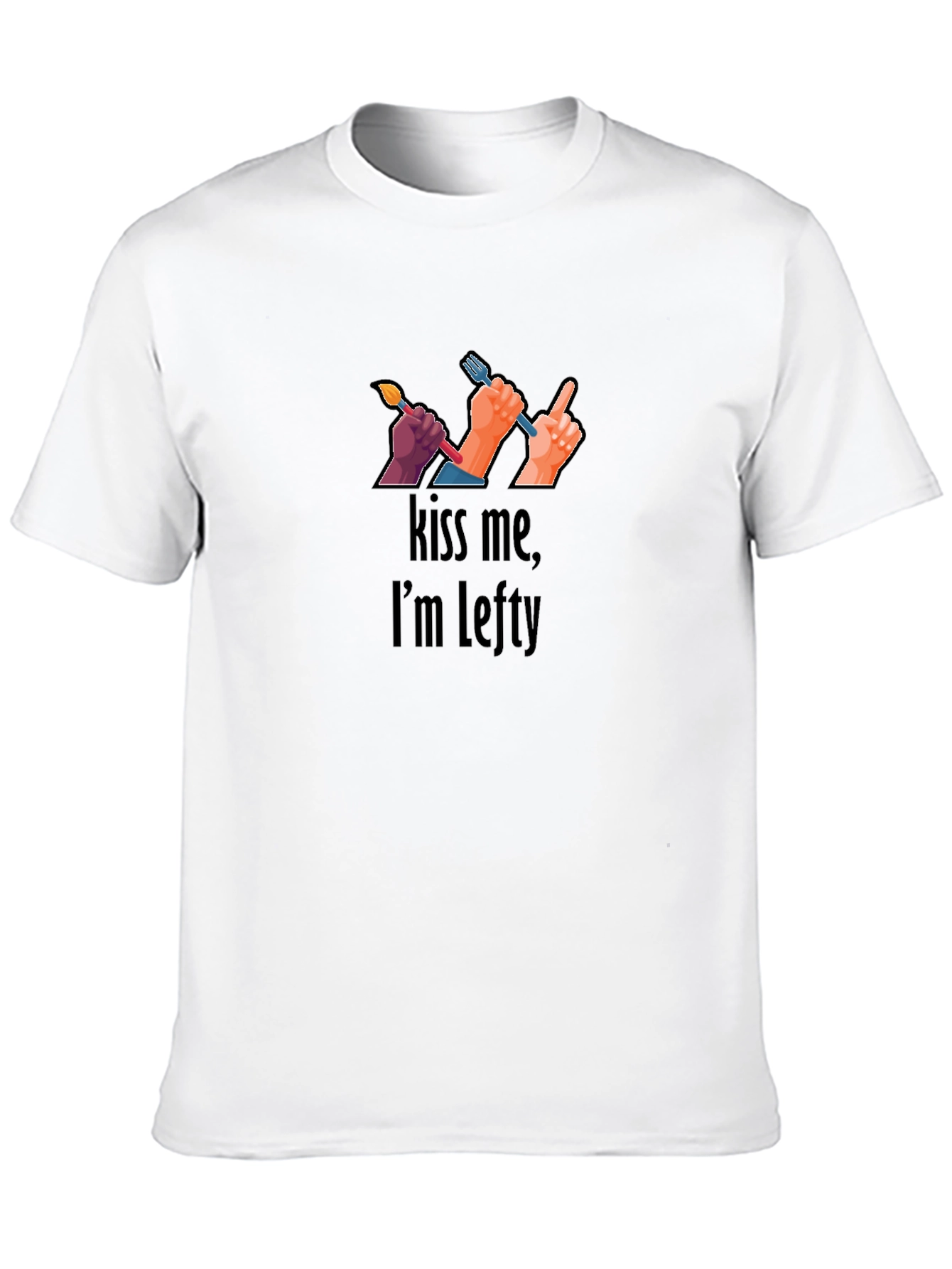 Kiss Me Im Lefty T-Shirt Left Handed Tee