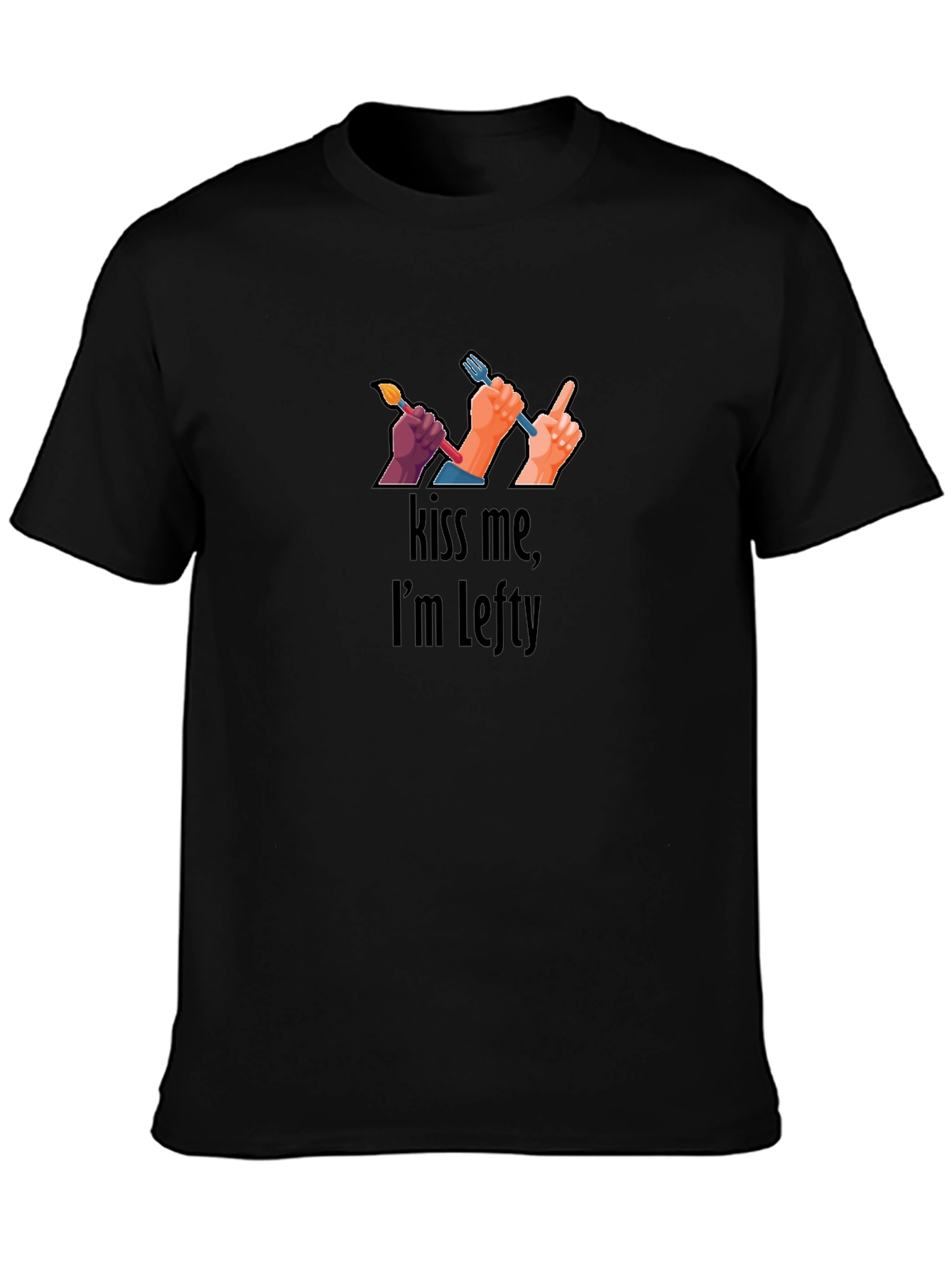 Kiss Me Im Lefty T-Shirt Left Handed Tee