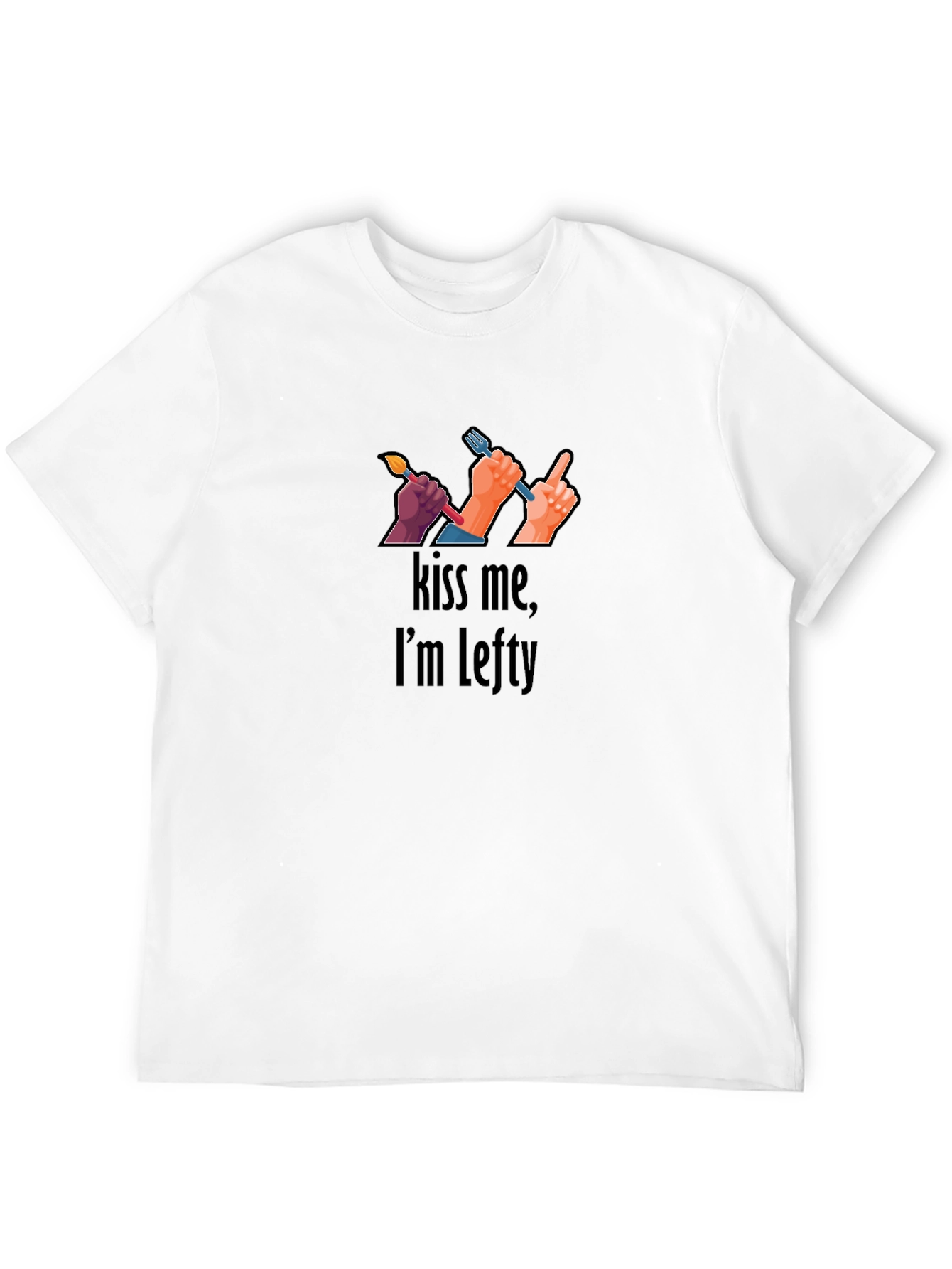 Kiss Me Im Lefty T-Shirt Left Handed Tee