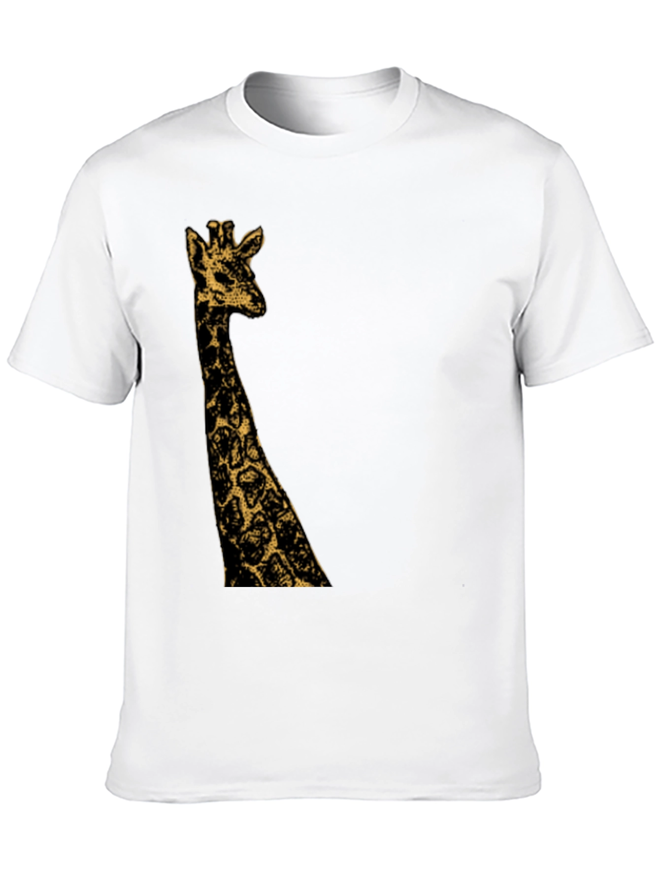 Giraffe Graphic Print Black T-Shirt