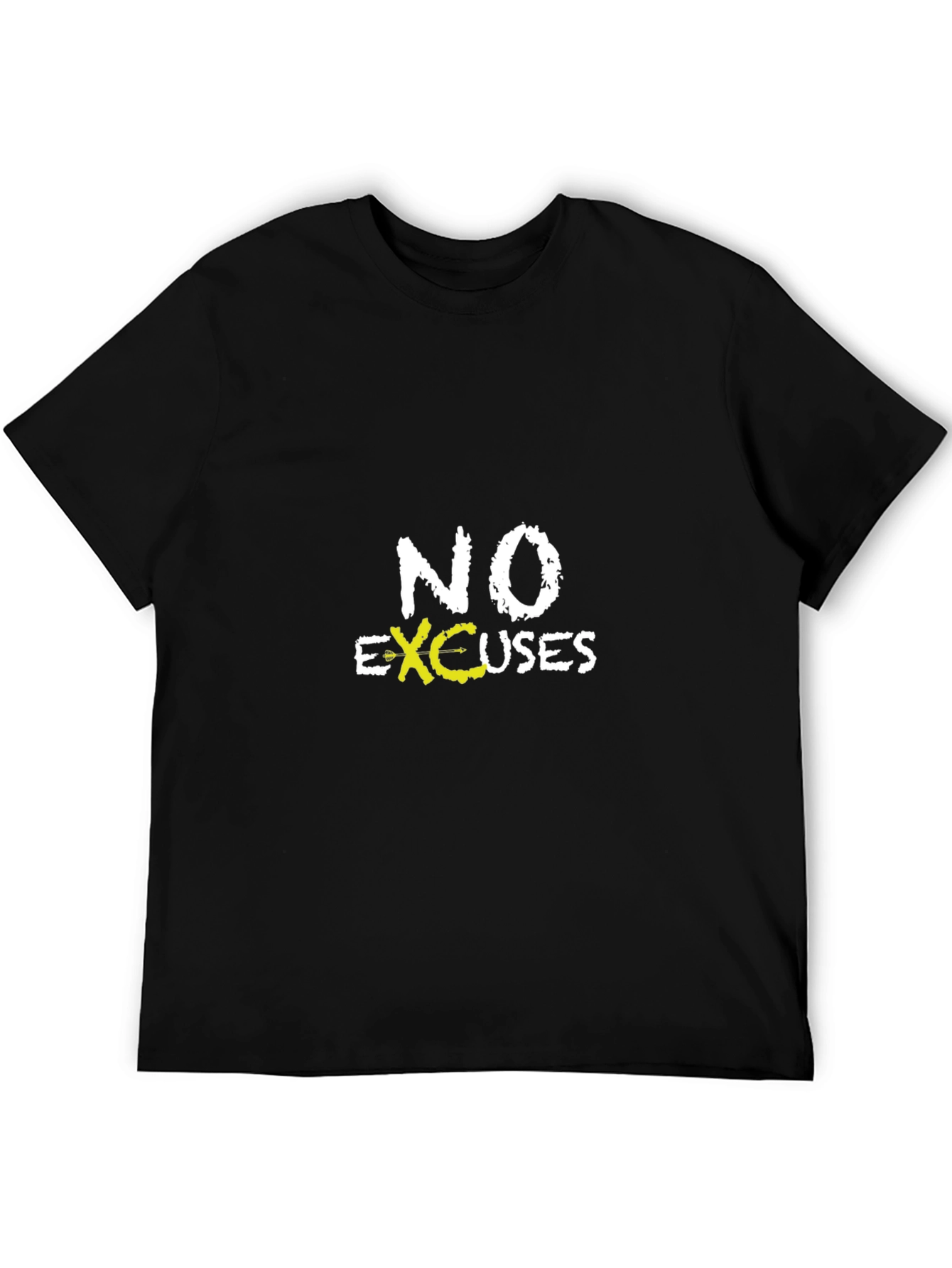 No Excuses Black Graphic T-Shirt