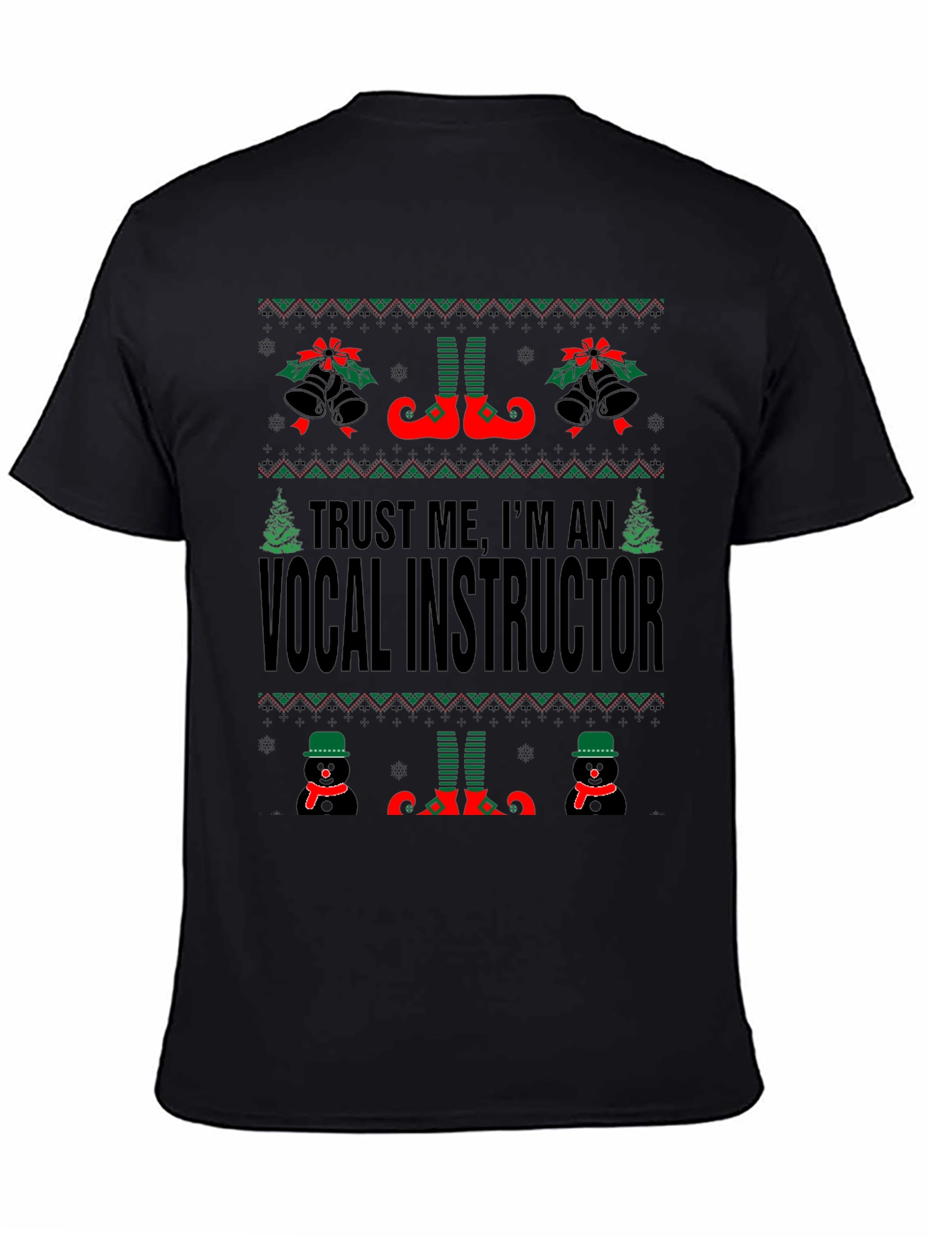 Vocal Instructor Ugly Christmas Sweater T-Shirt