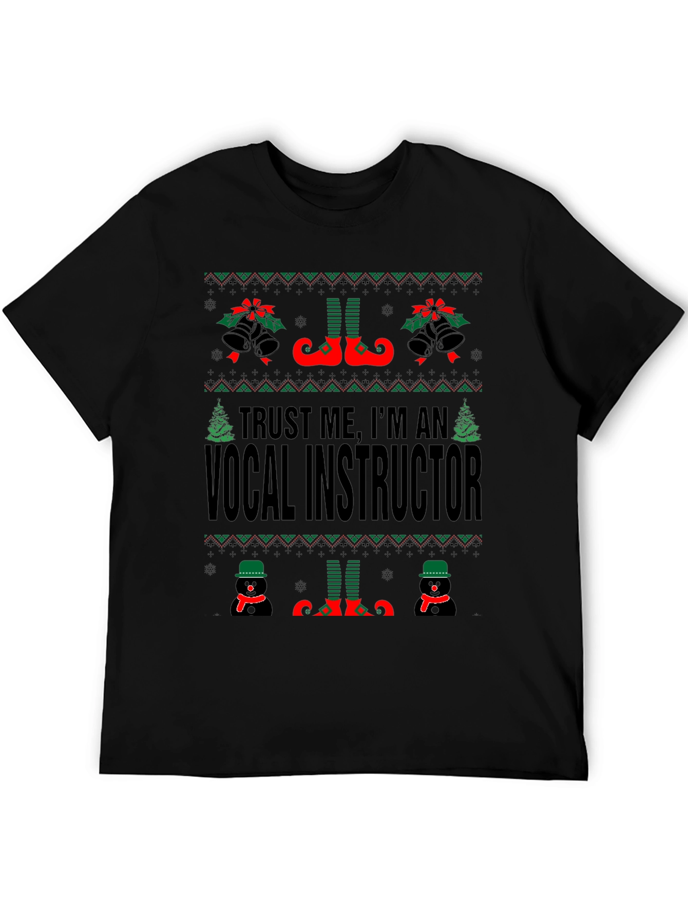 Vocal Instructor Ugly Christmas Sweater T-Shirt