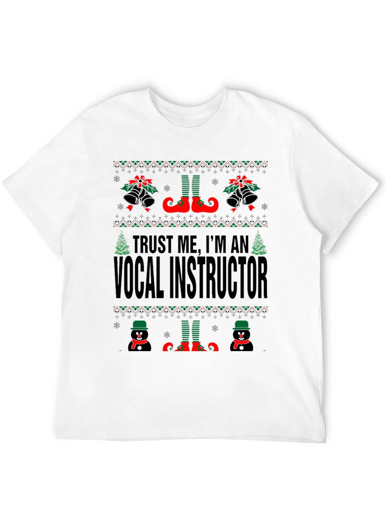 Vocal Instructor Ugly Christmas Sweater T-Shirt