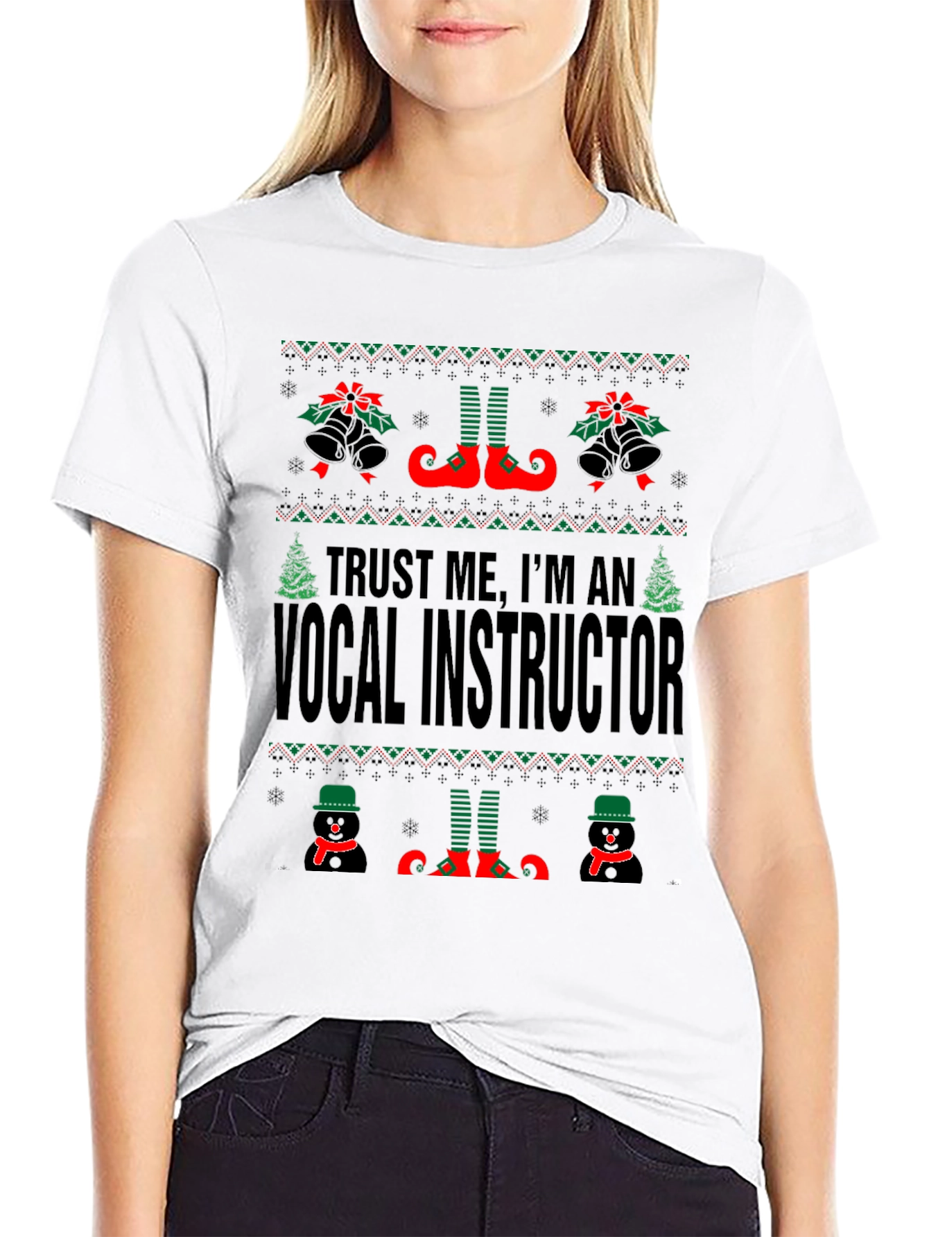 Vocal Instructor Ugly Christmas Sweater T-Shirt