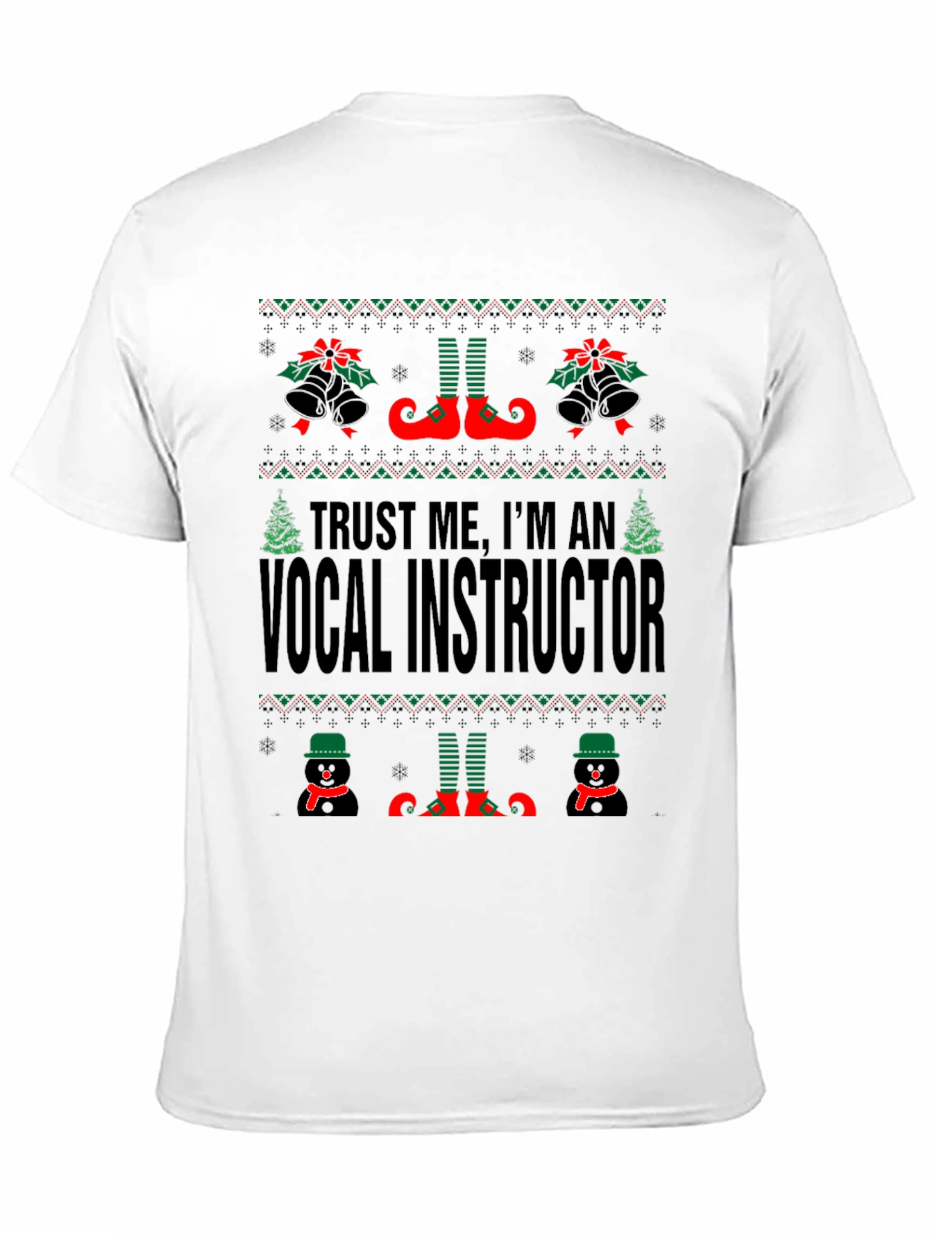 Vocal Instructor Ugly Christmas Sweater T-Shirt