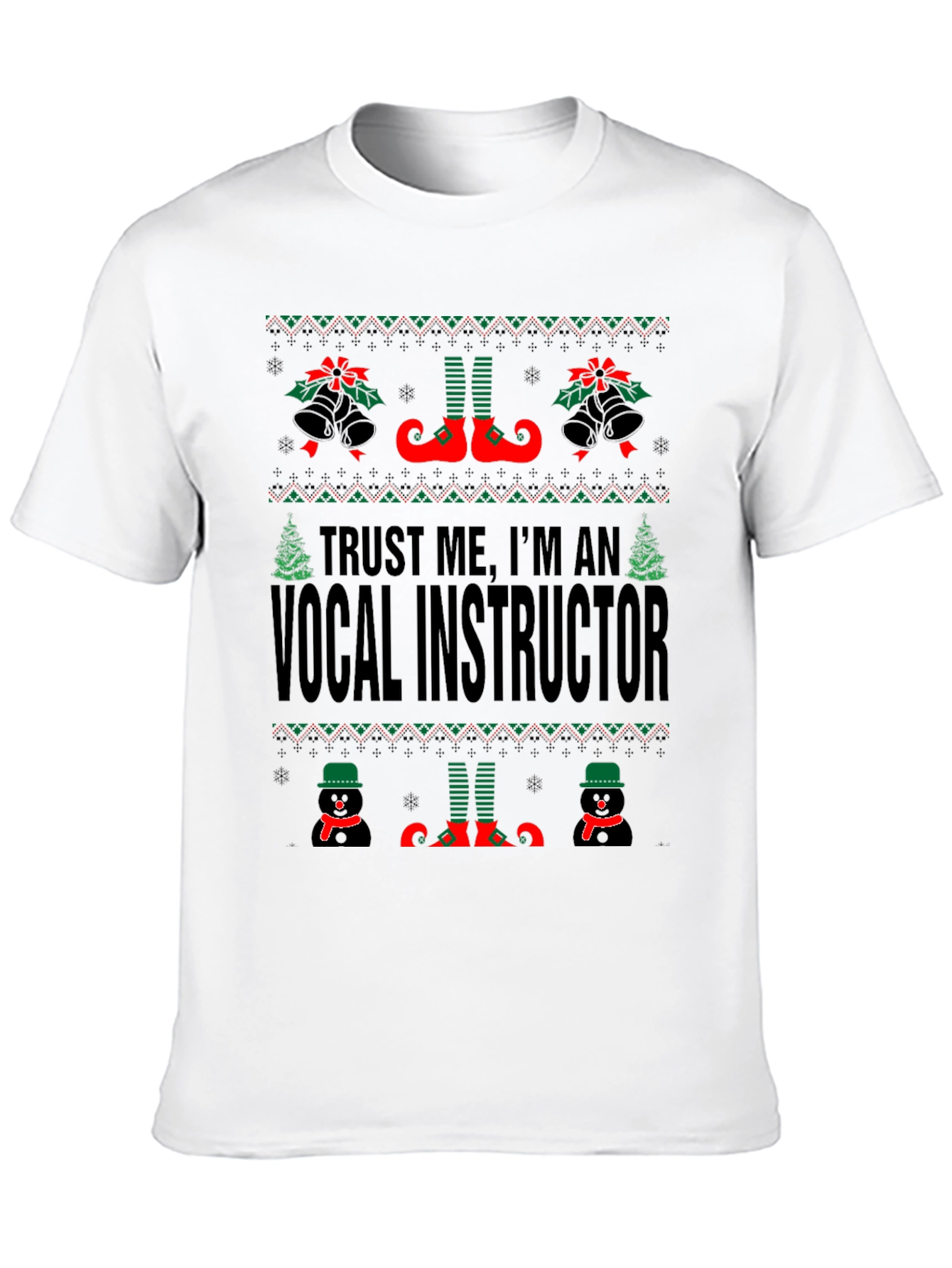 Vocal Instructor Ugly Christmas Sweater T-Shirt