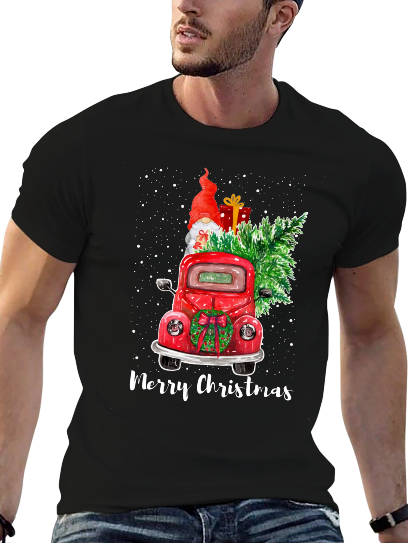 Merry Christmas Truck Graphic Tee
