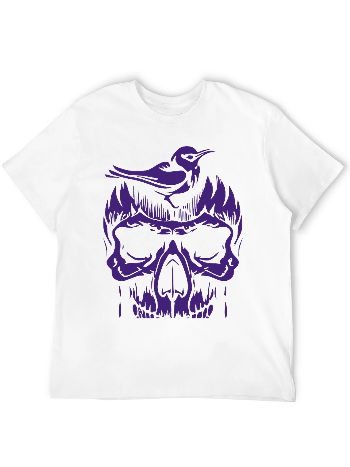 Skull & Bird Graphic Tee - Mens Black T-Shirt