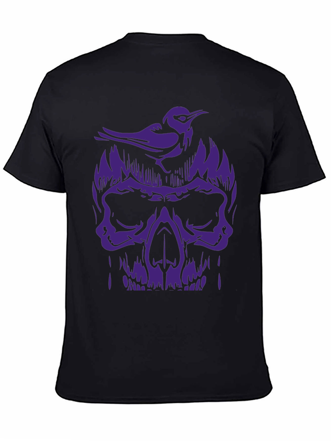 Skull & Bird Graphic Tee - Mens Black T-Shirt