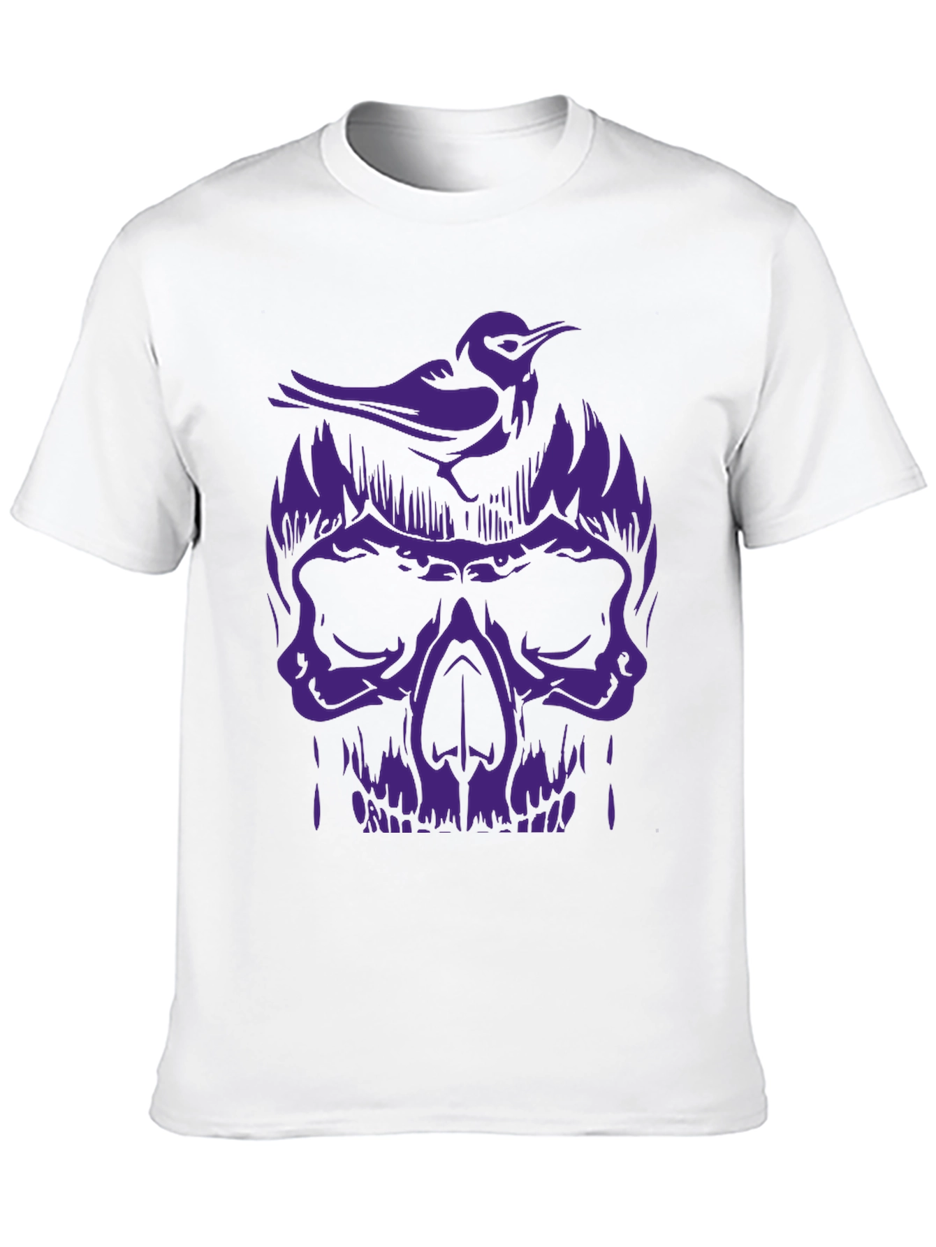 Skull & Bird Graphic Tee - Mens Black T-Shirt