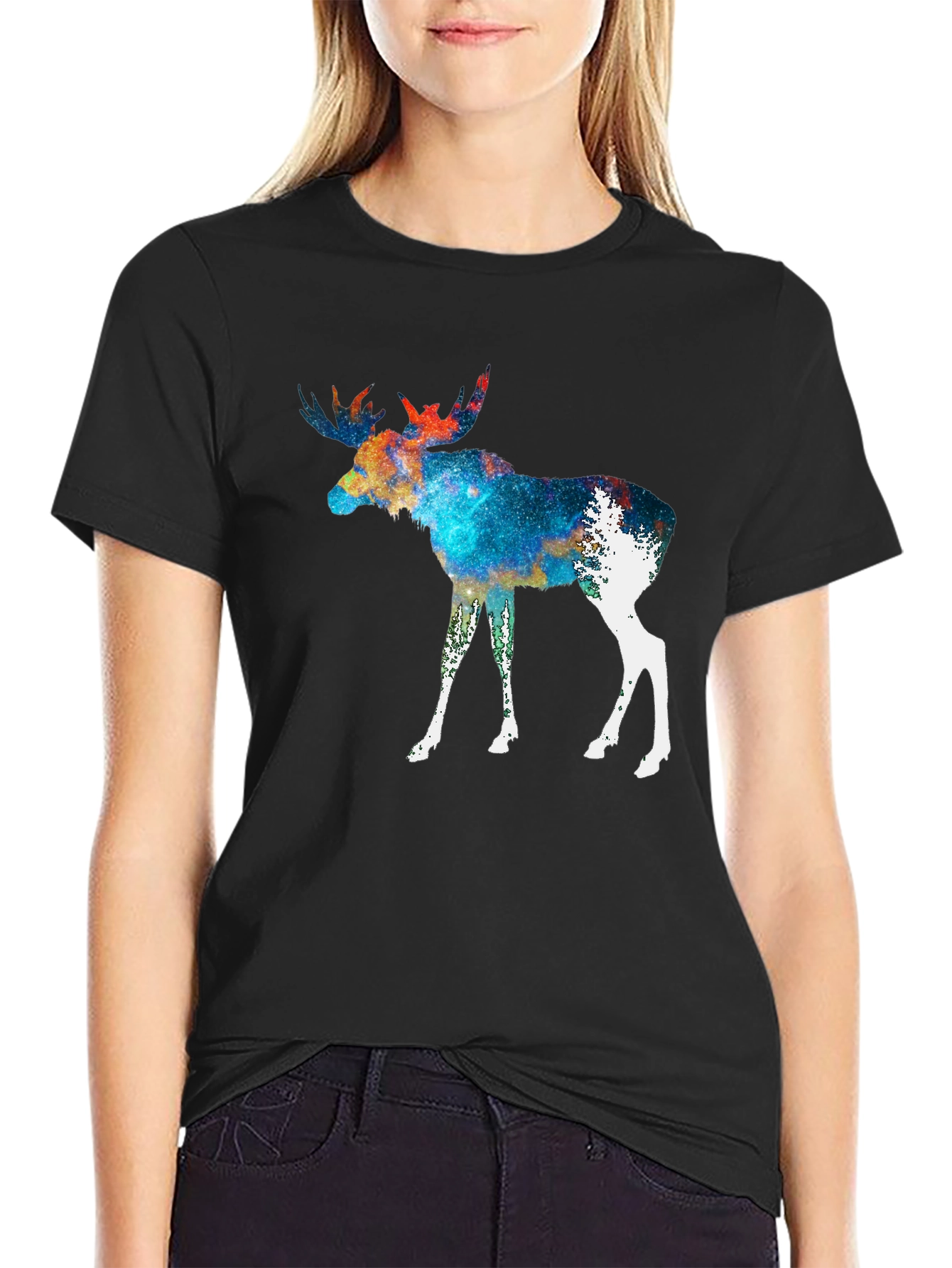 Cosmic Moose Graphic Tee - Unique Mens Shirt