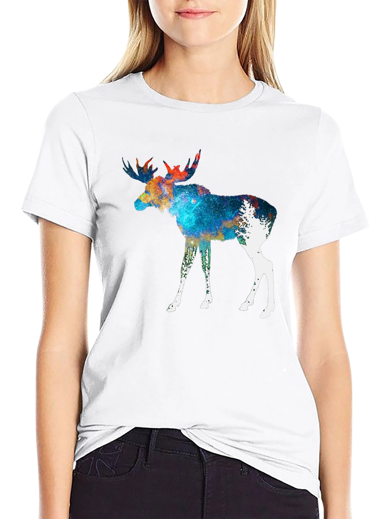 Cosmic Moose Graphic Tee - Unique Mens Shirt