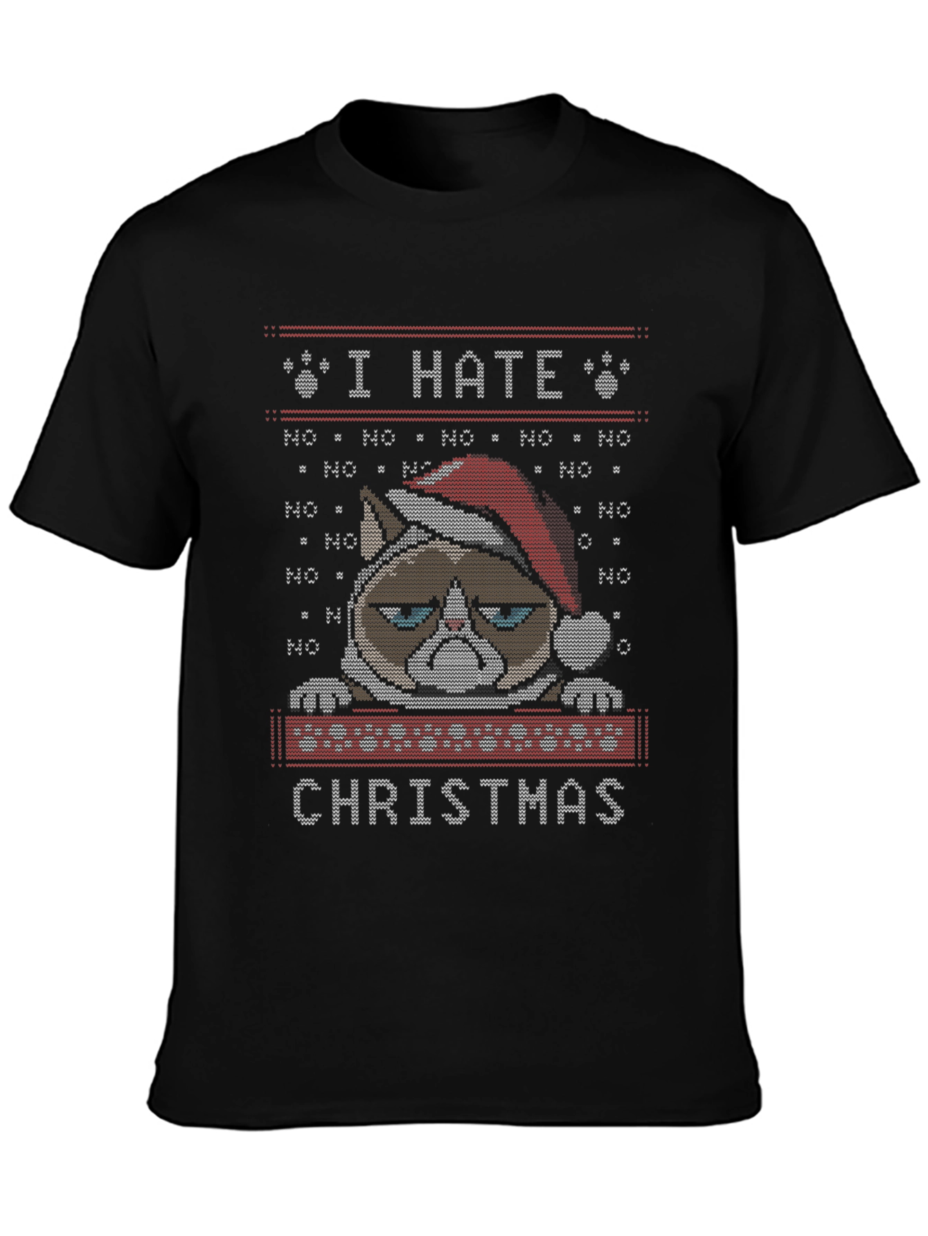 Grumpy Cat I Hate Christmas Ugly Sweater T-Shirt