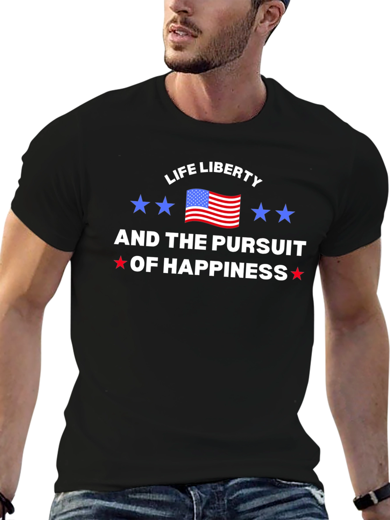 Life Liberty Pursuit of Happiness Graphic Tee