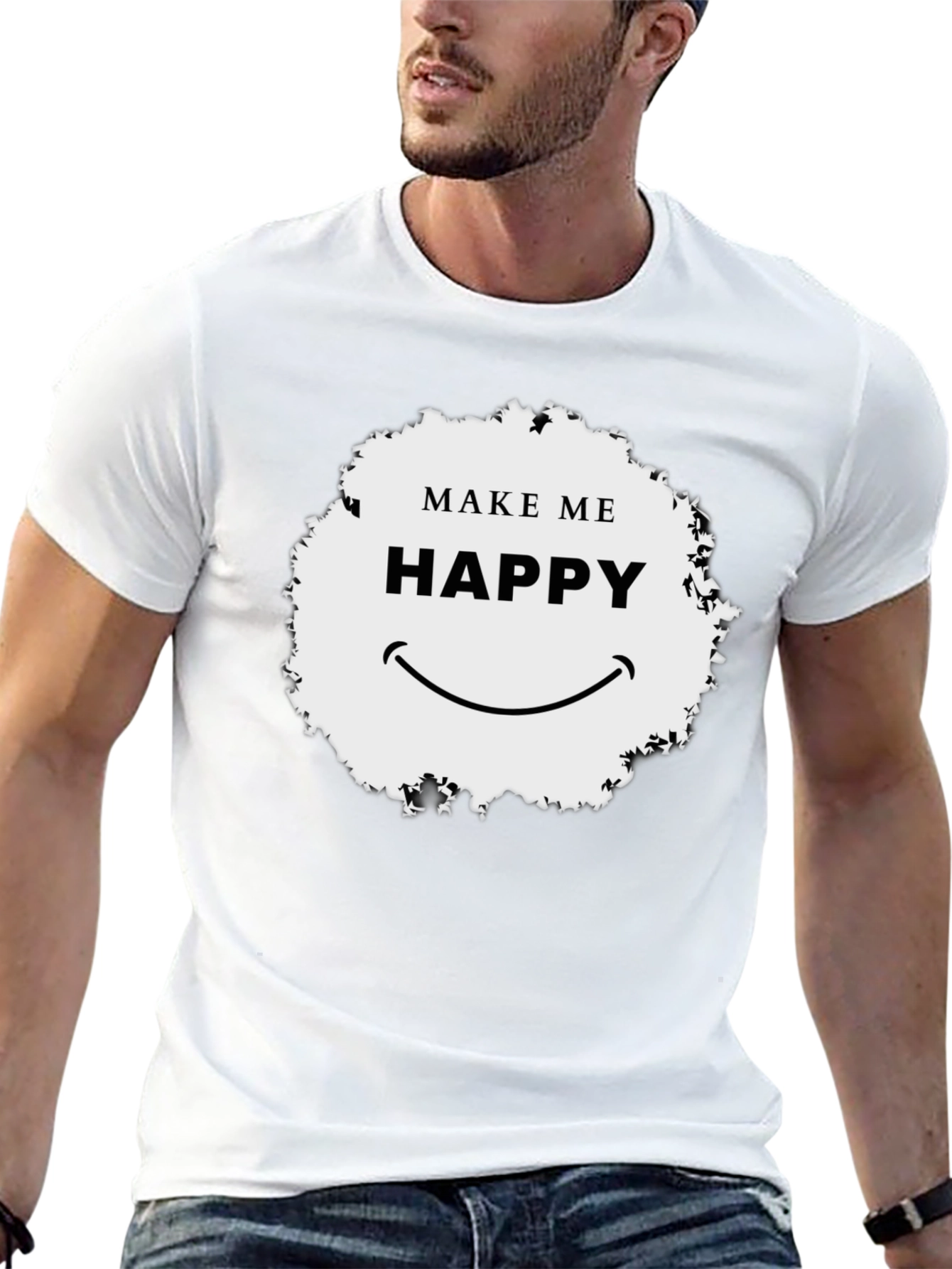 Make Me Happy Graphic Tee - Unisex Black T-Shirt