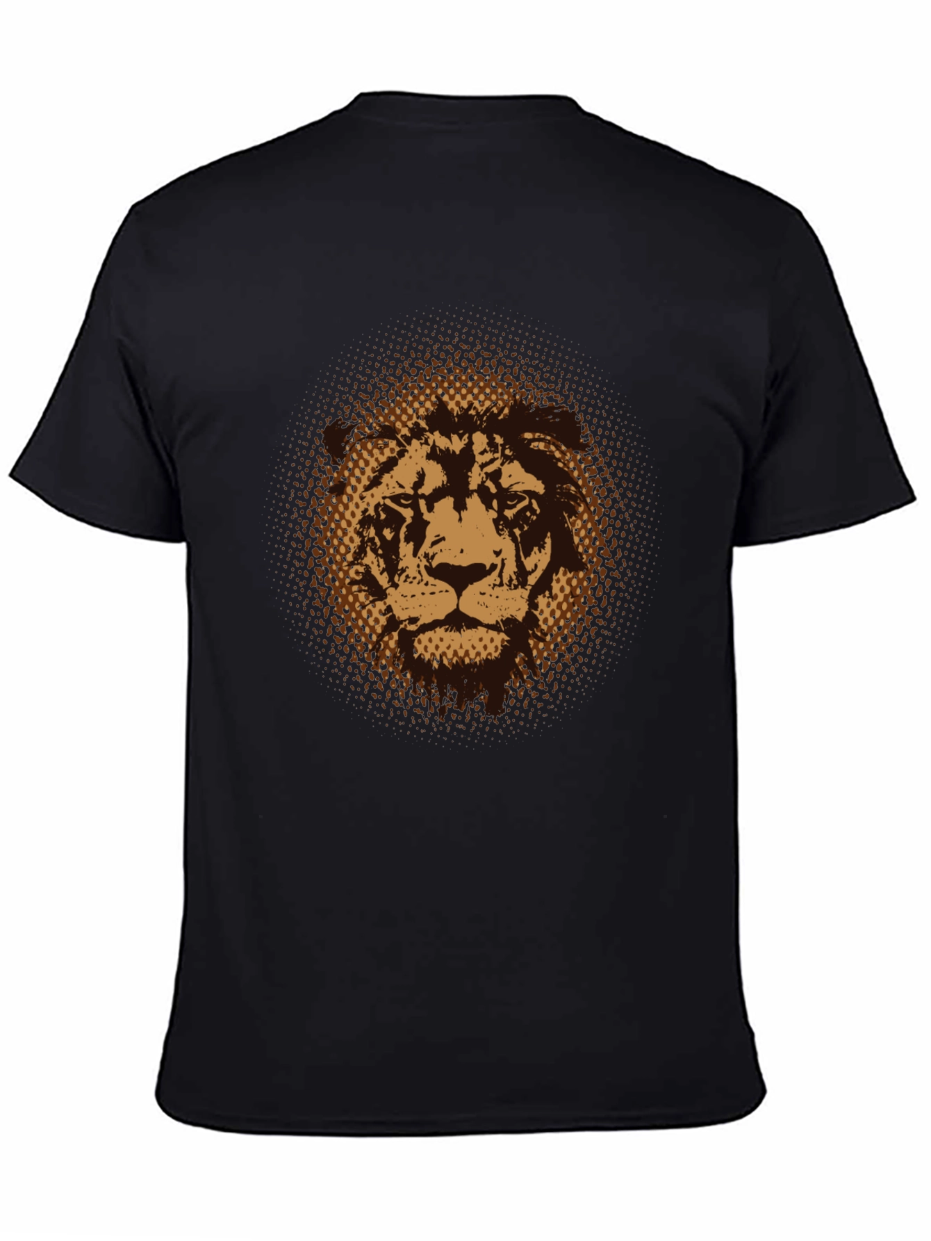Lion Graphic Print Black T-Shirt