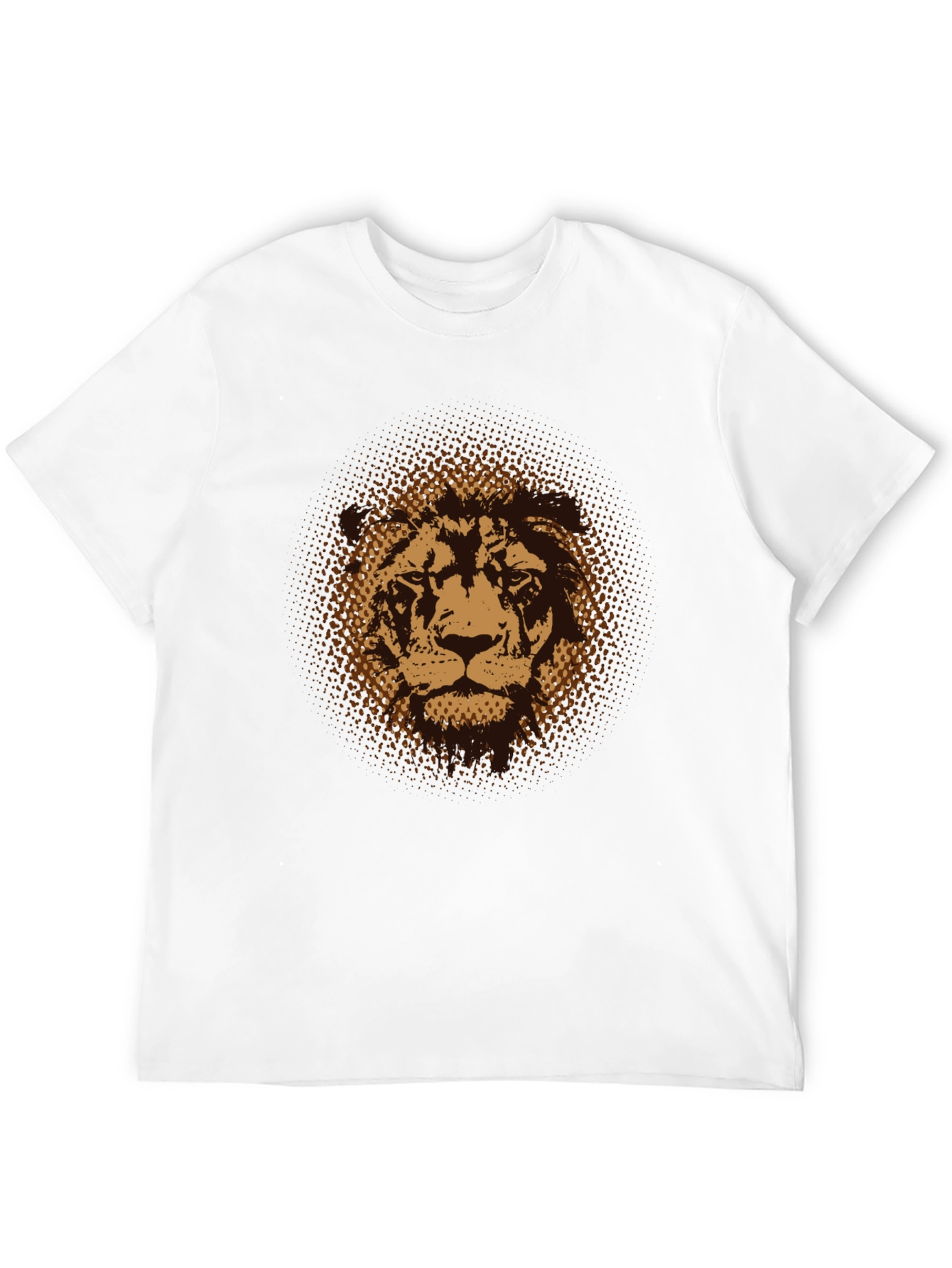Lion Graphic Print Black T-Shirt