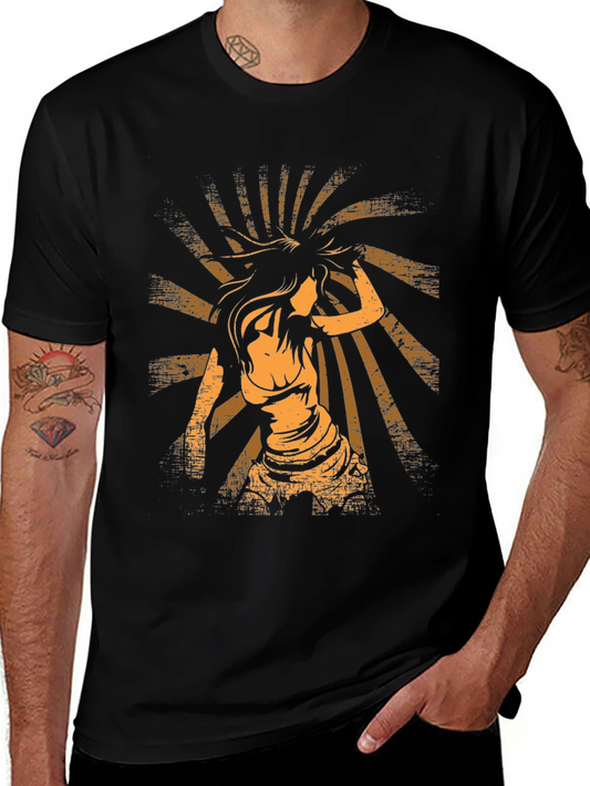 Vintage Dancer Graphic Tee - Black