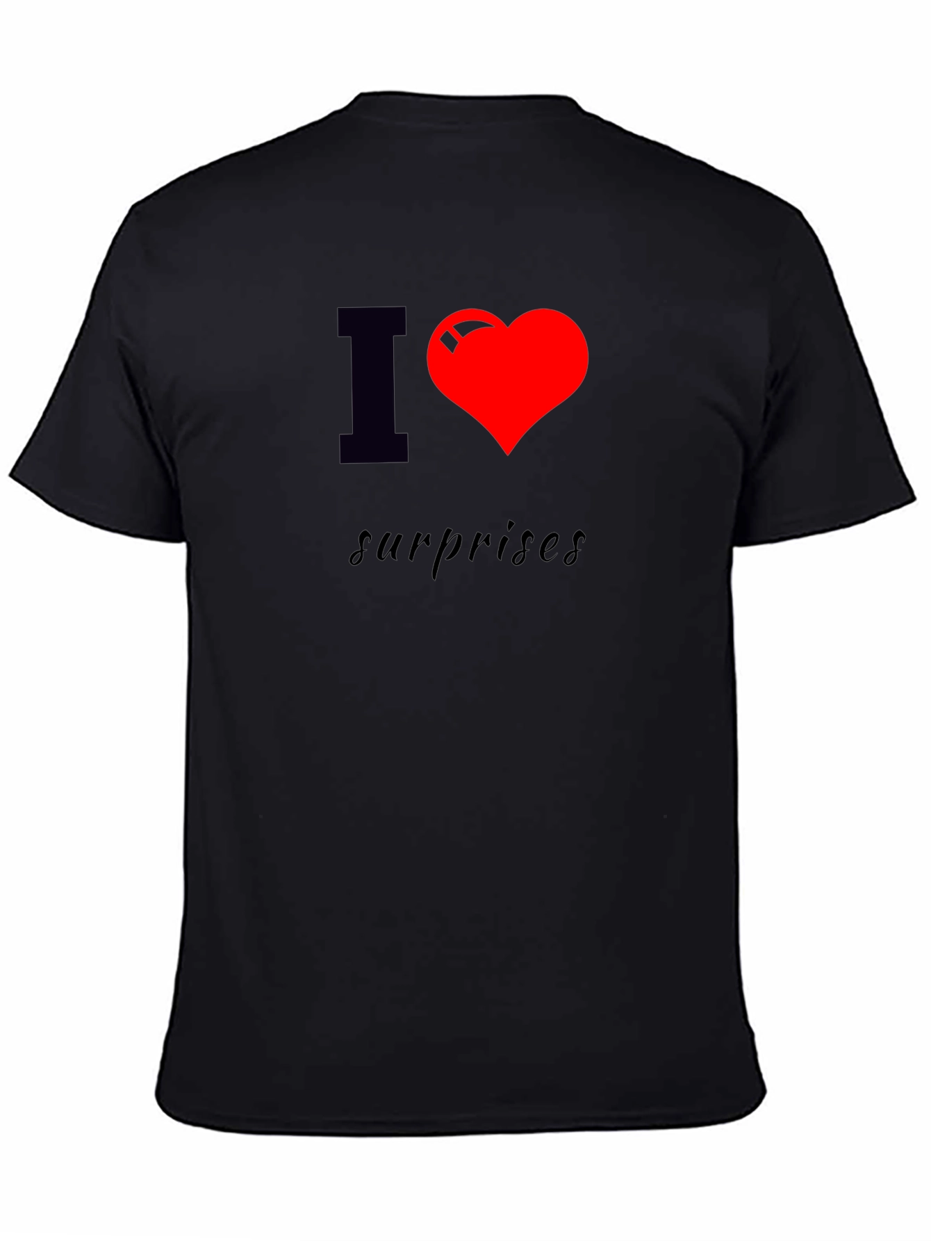I Heart Surprises Black T-Shirt