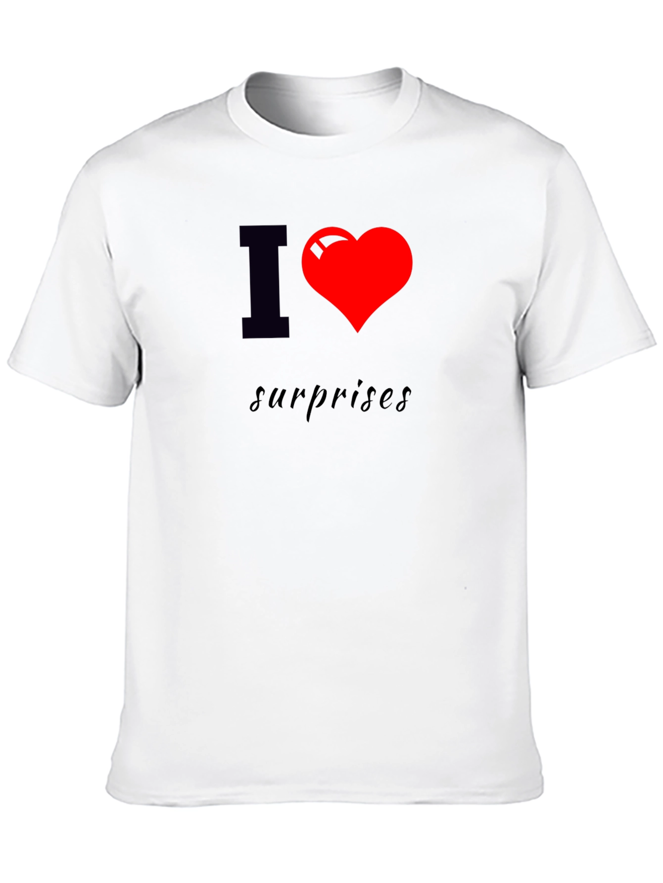 I Heart Surprises Black T-Shirt