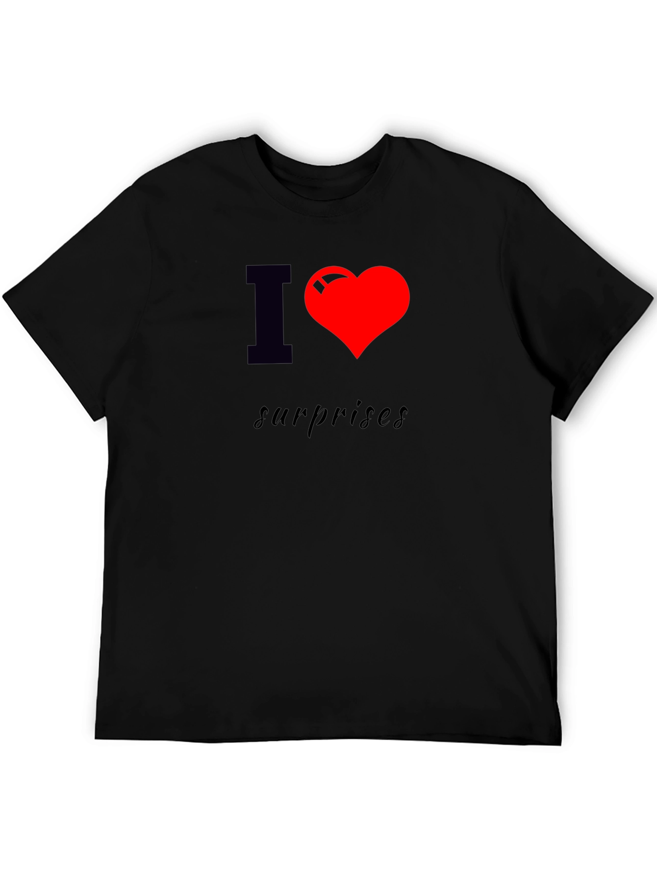 I Heart Surprises Black T-Shirt