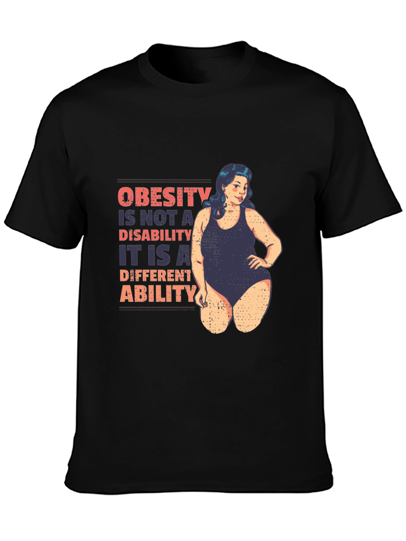 Obesity is an Ability Funny Graphic T-Shirt