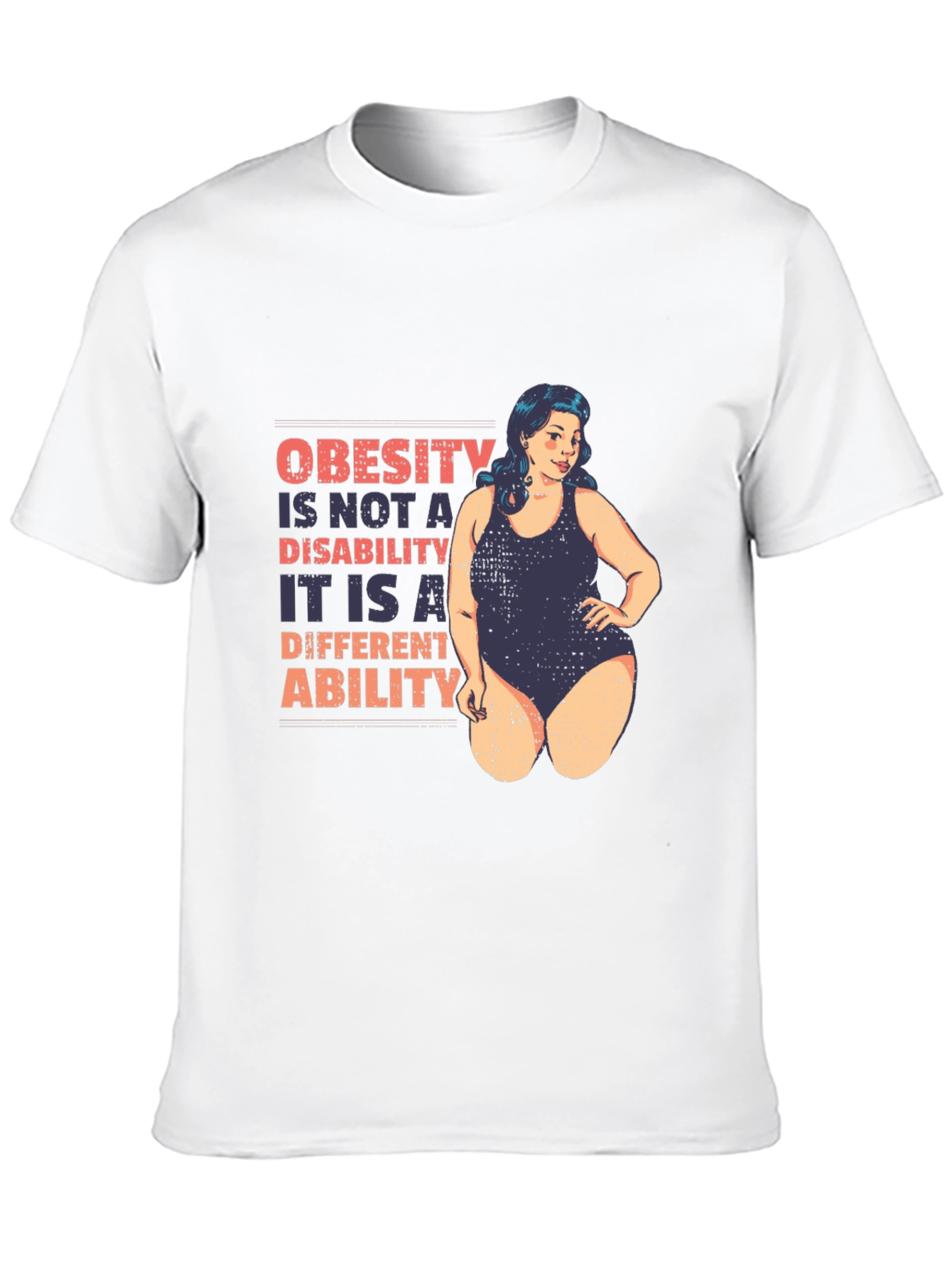 Obesity is an Ability Funny Graphic T-Shirt