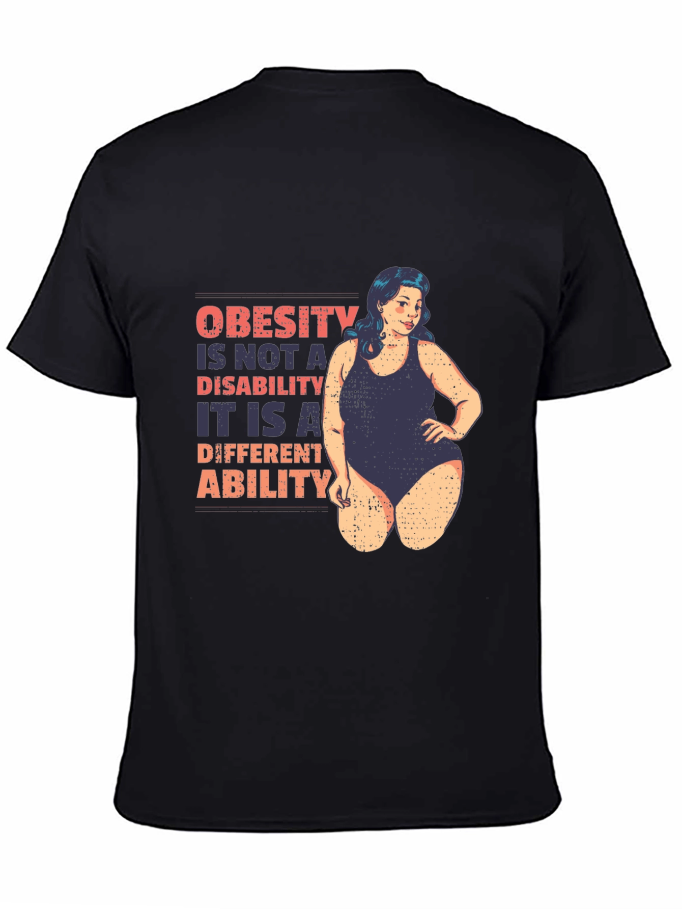 Obesity is an Ability Funny Graphic T-Shirt