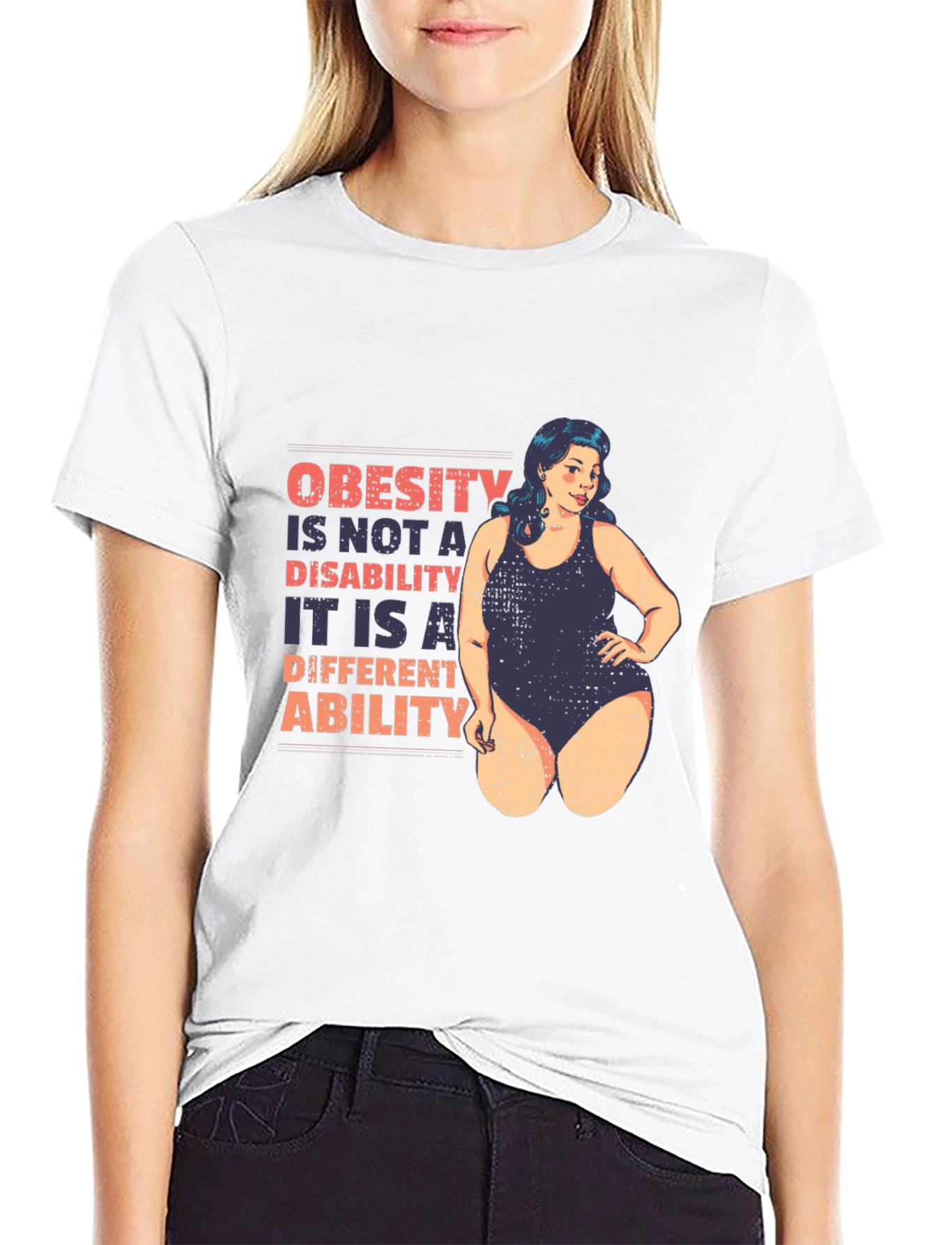 Obesity is an Ability Funny Graphic T-Shirt