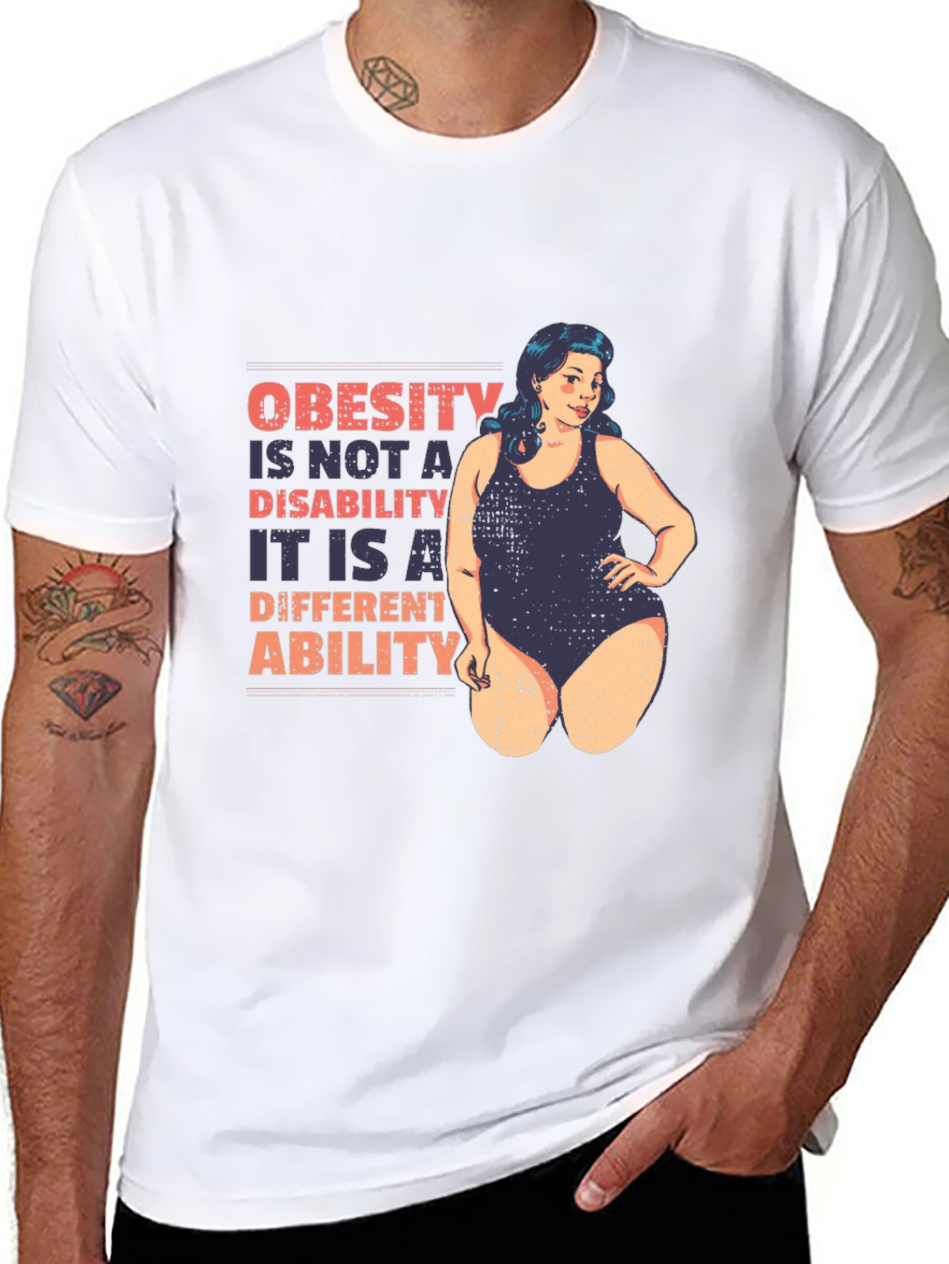 Obesity is an Ability Funny Graphic T-Shirt