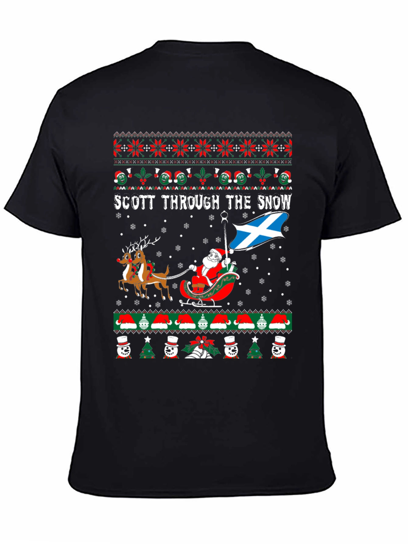 Scott Through the Snow Christmas T-Shirt