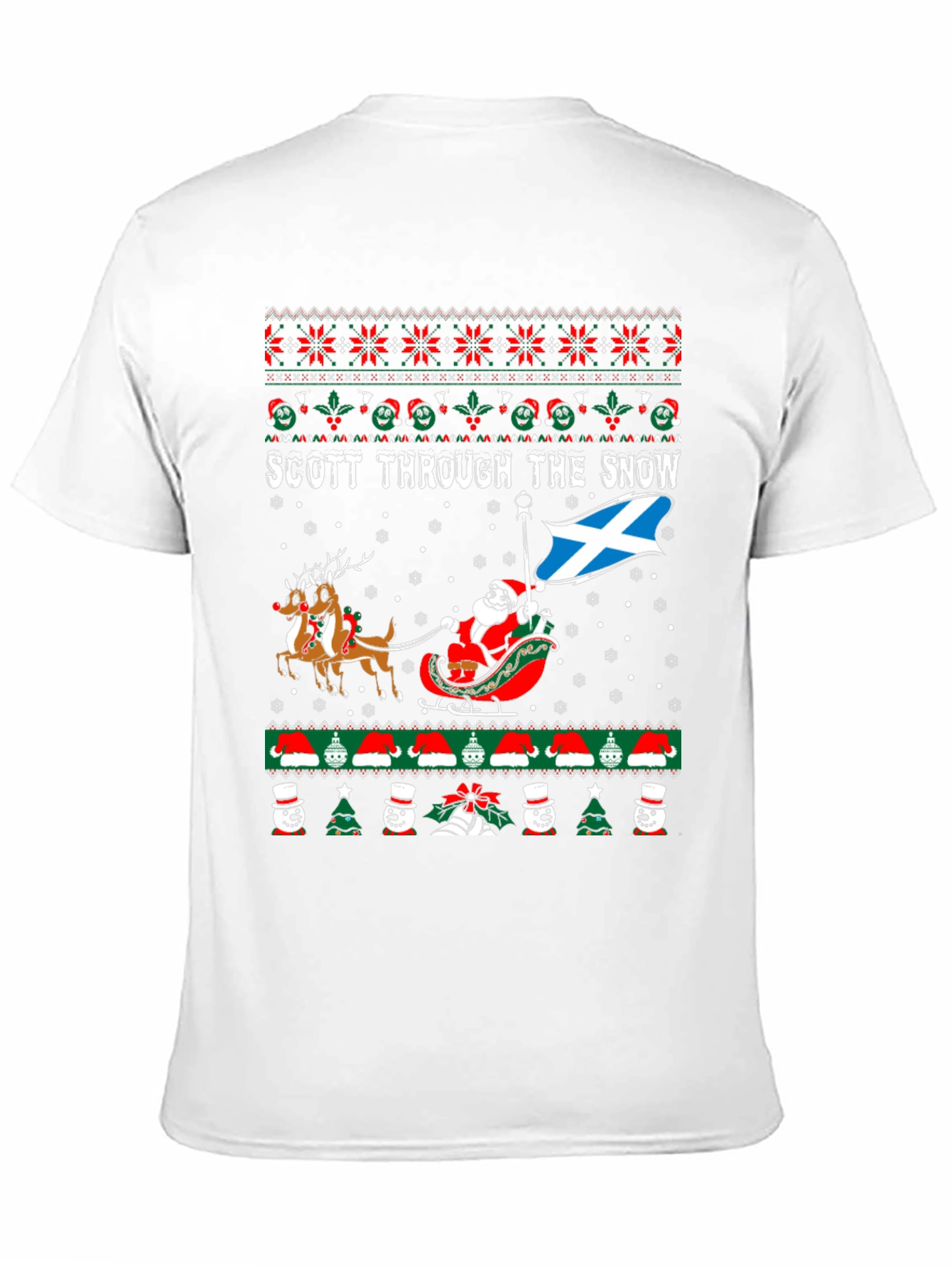Scott Through the Snow Christmas T-Shirt