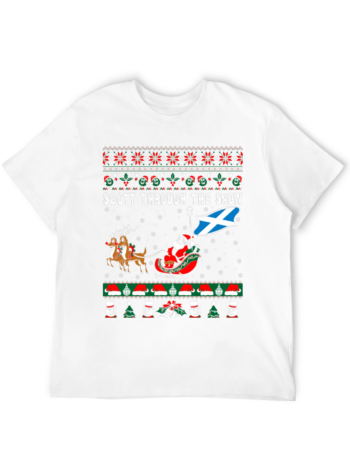 Scott Through the Snow Christmas T-Shirt