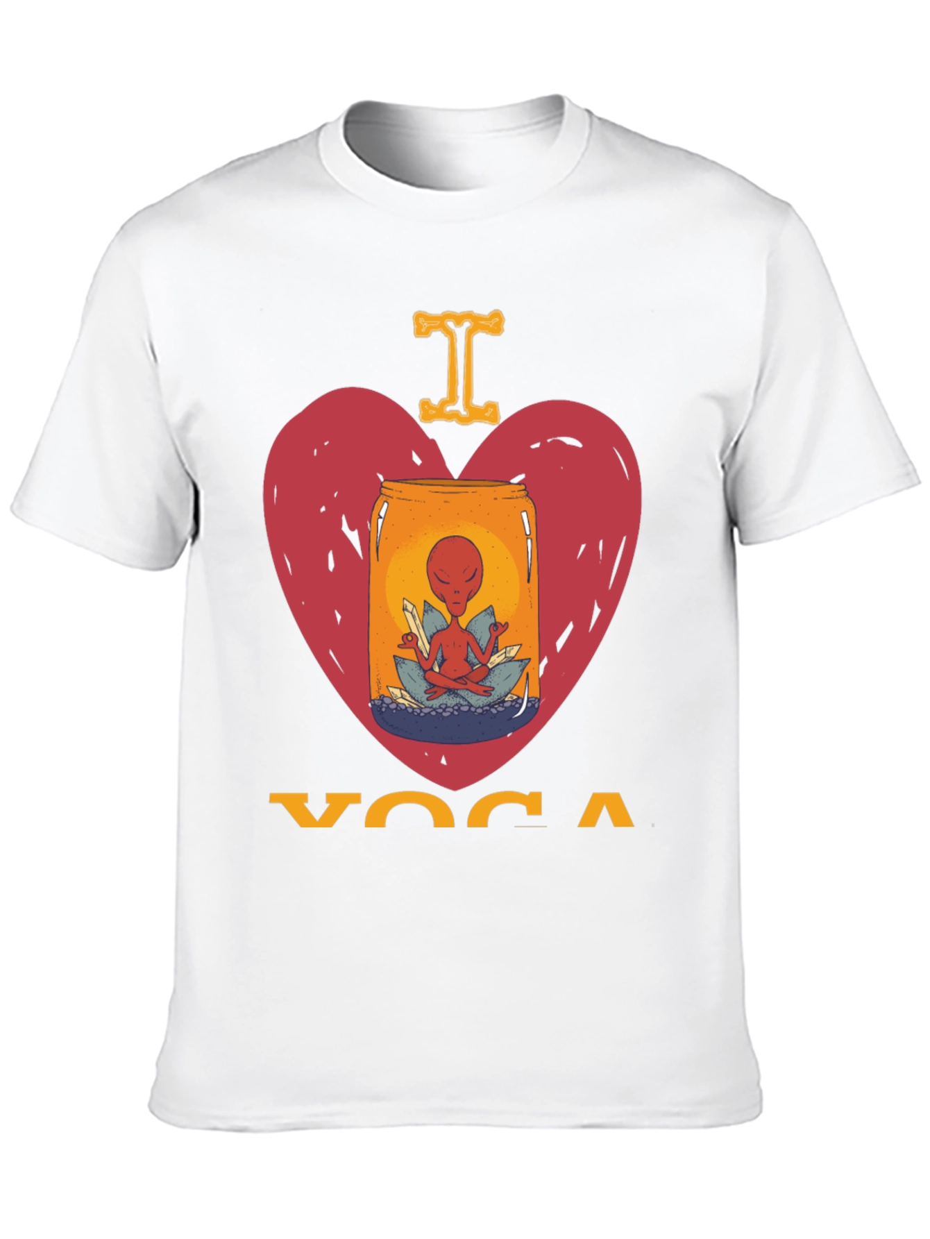 I Love Yoga Alien T-Shirt