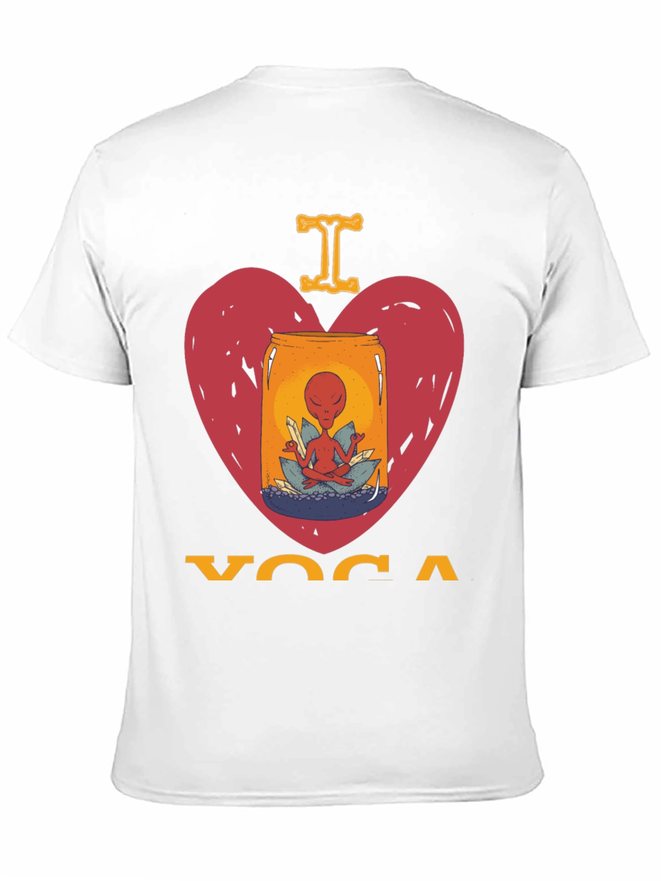 I Love Yoga Alien T-Shirt