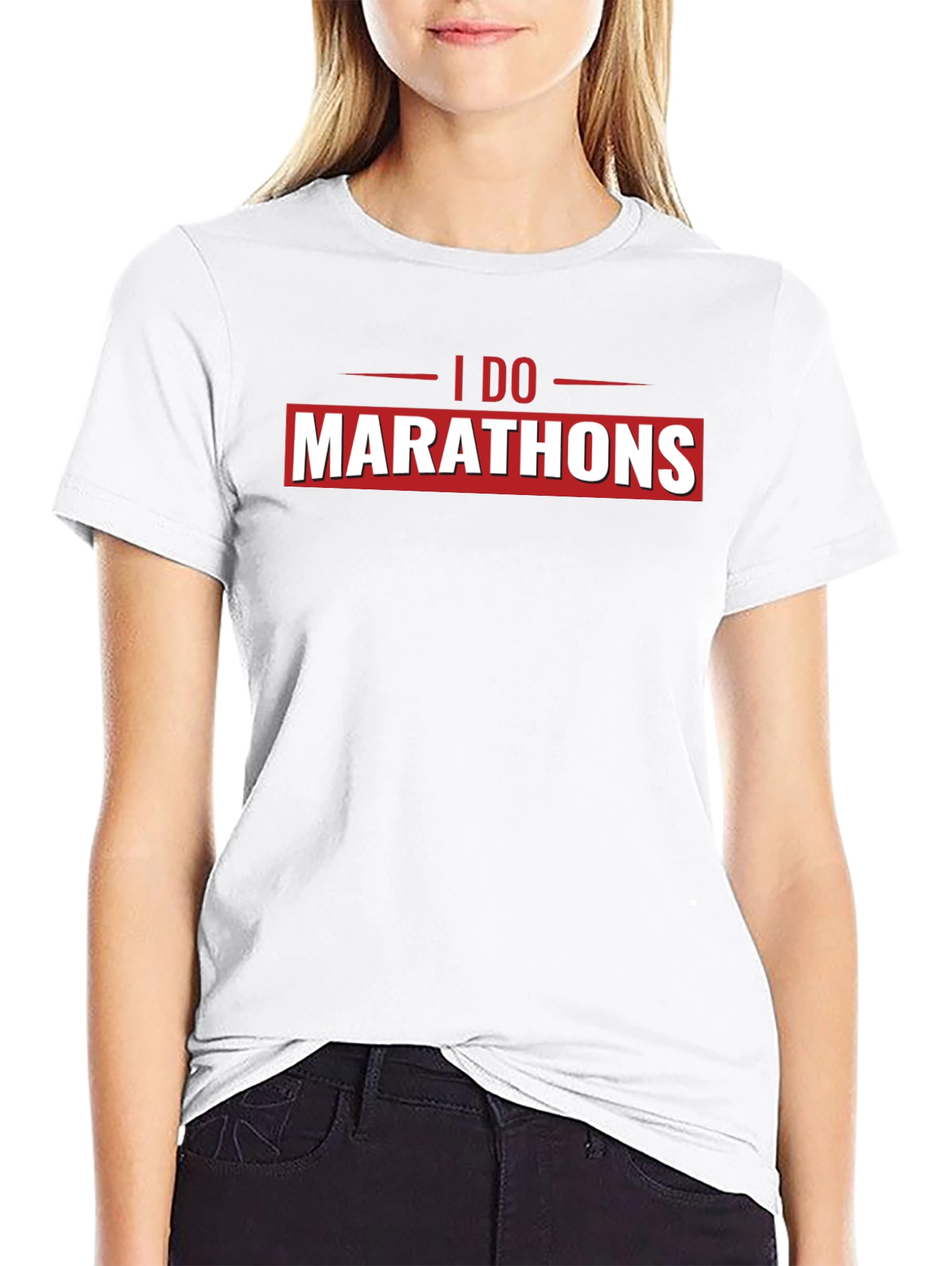 I Do Marathons Black Graphic Tee